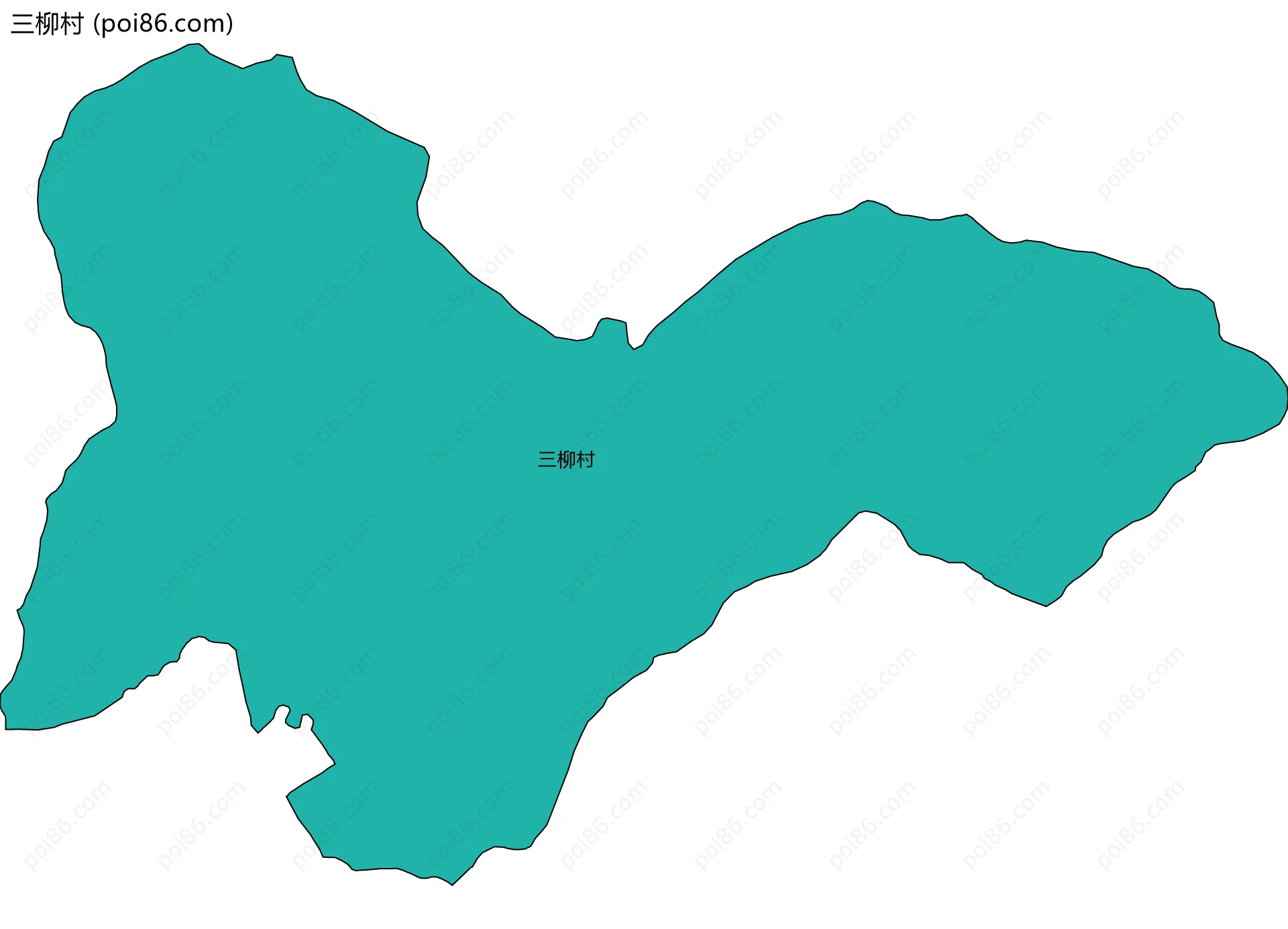 三柳村边界地图