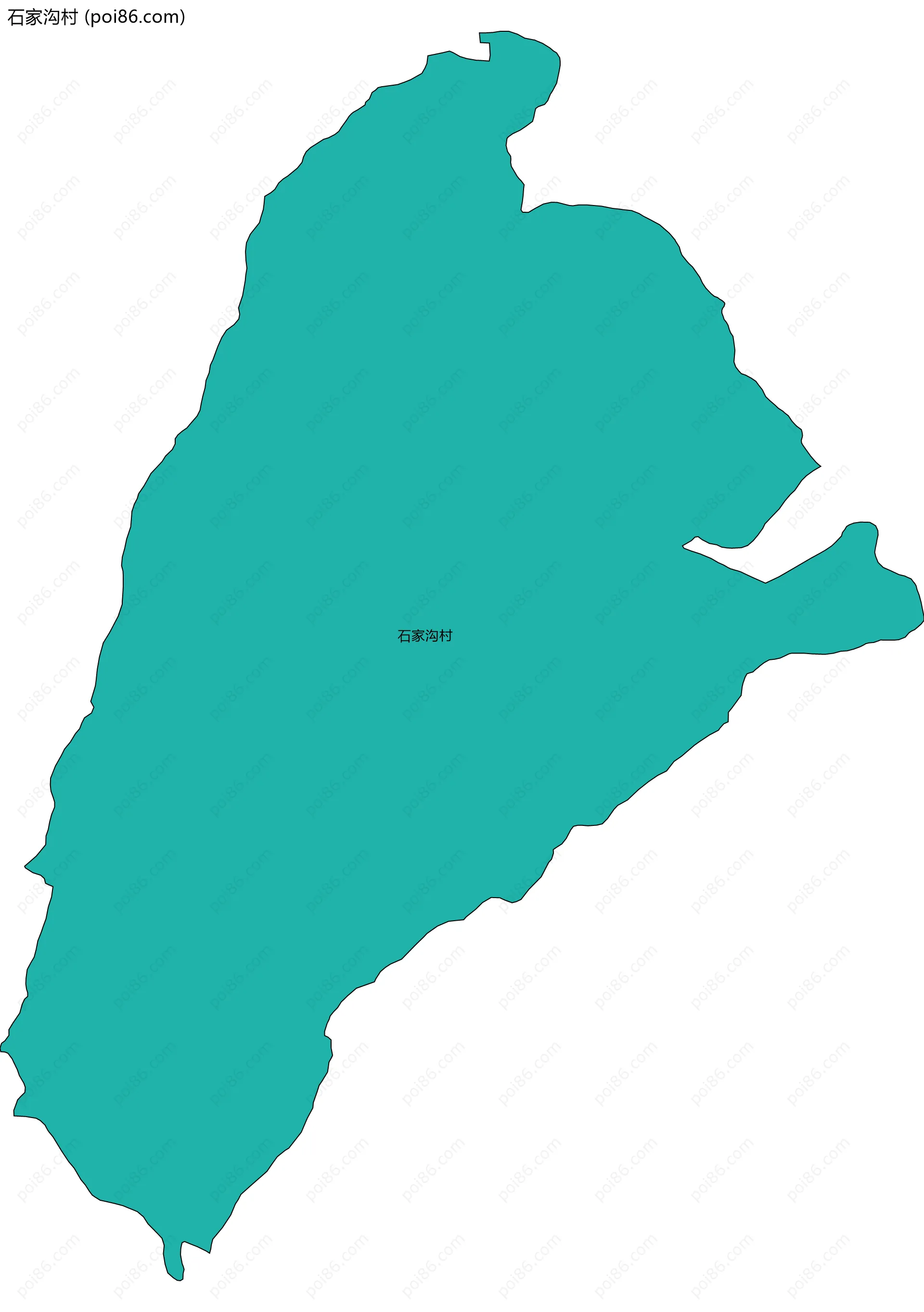 石家沟村边界地图