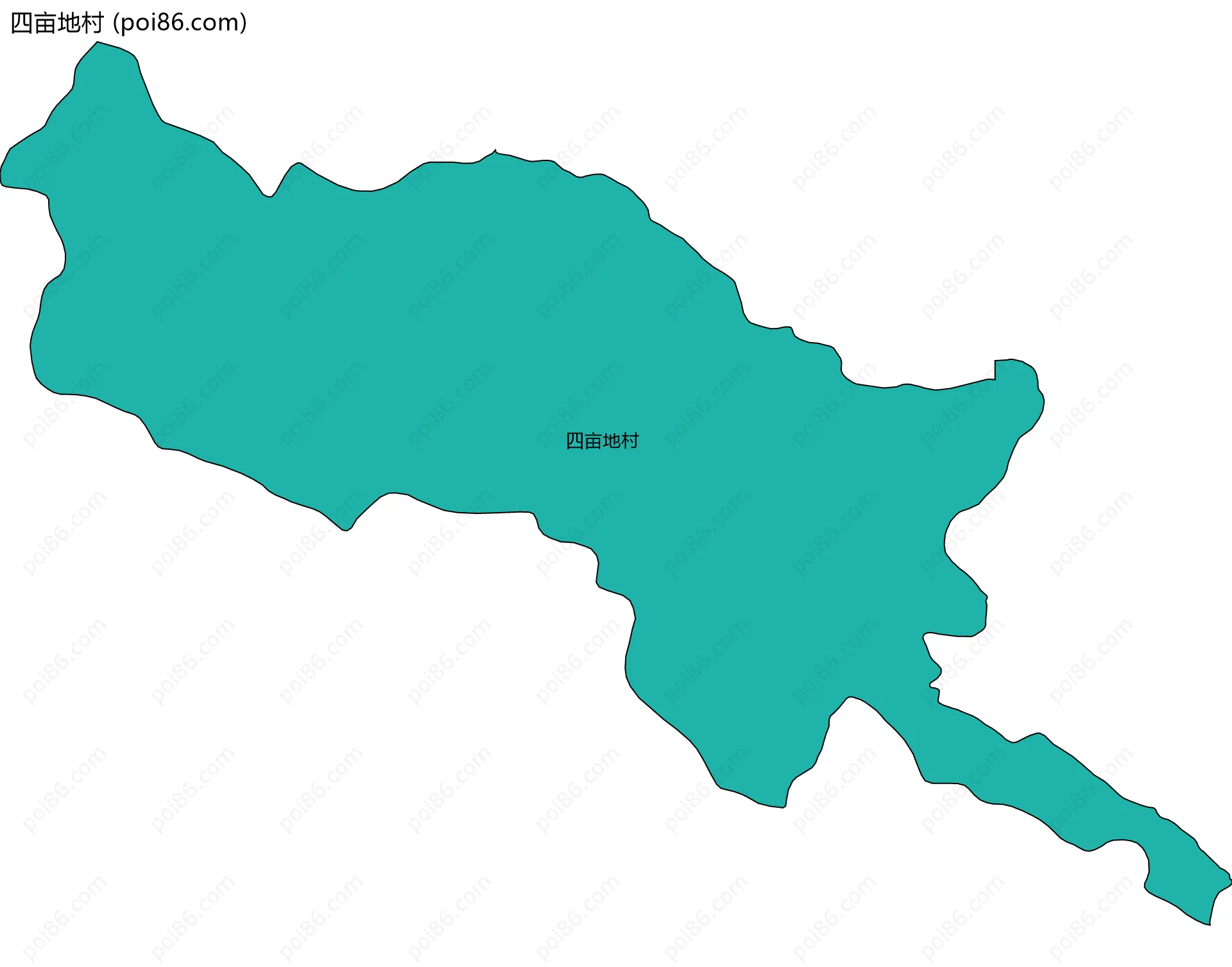 四亩地村边界地图