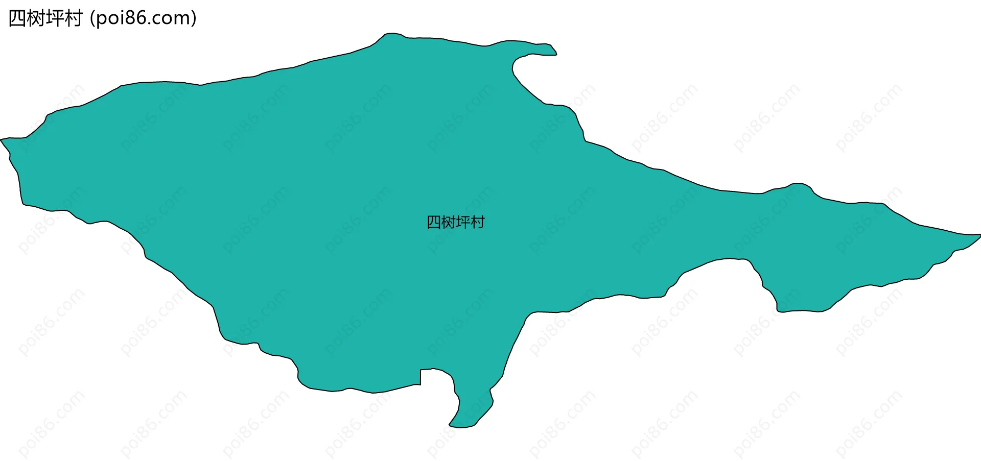 四树坪村边界地图