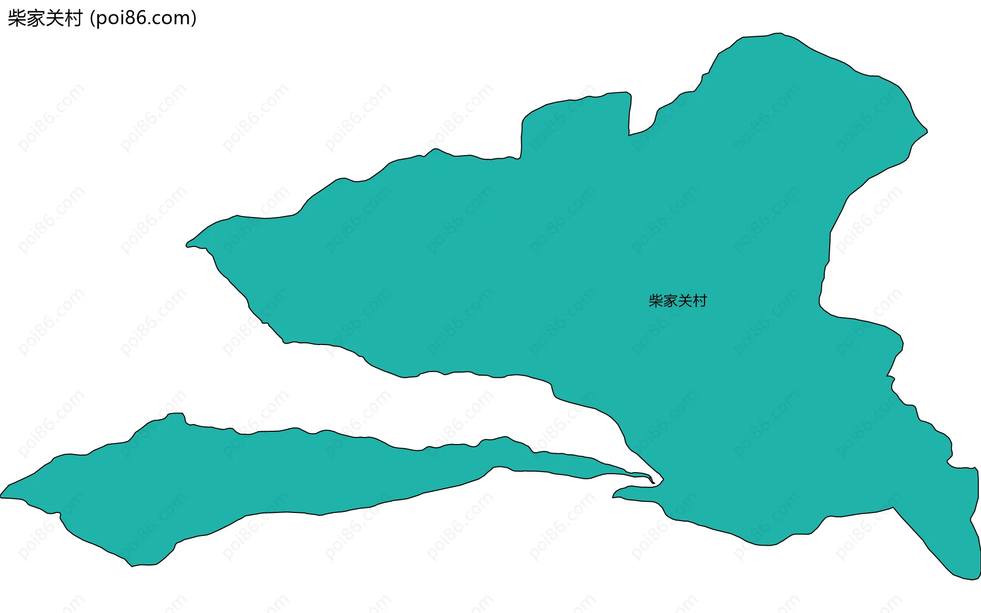 柴家关村边界地图