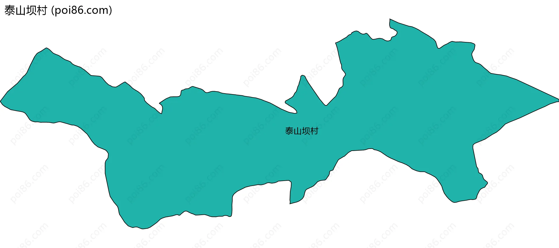 泰山坝村边界地图