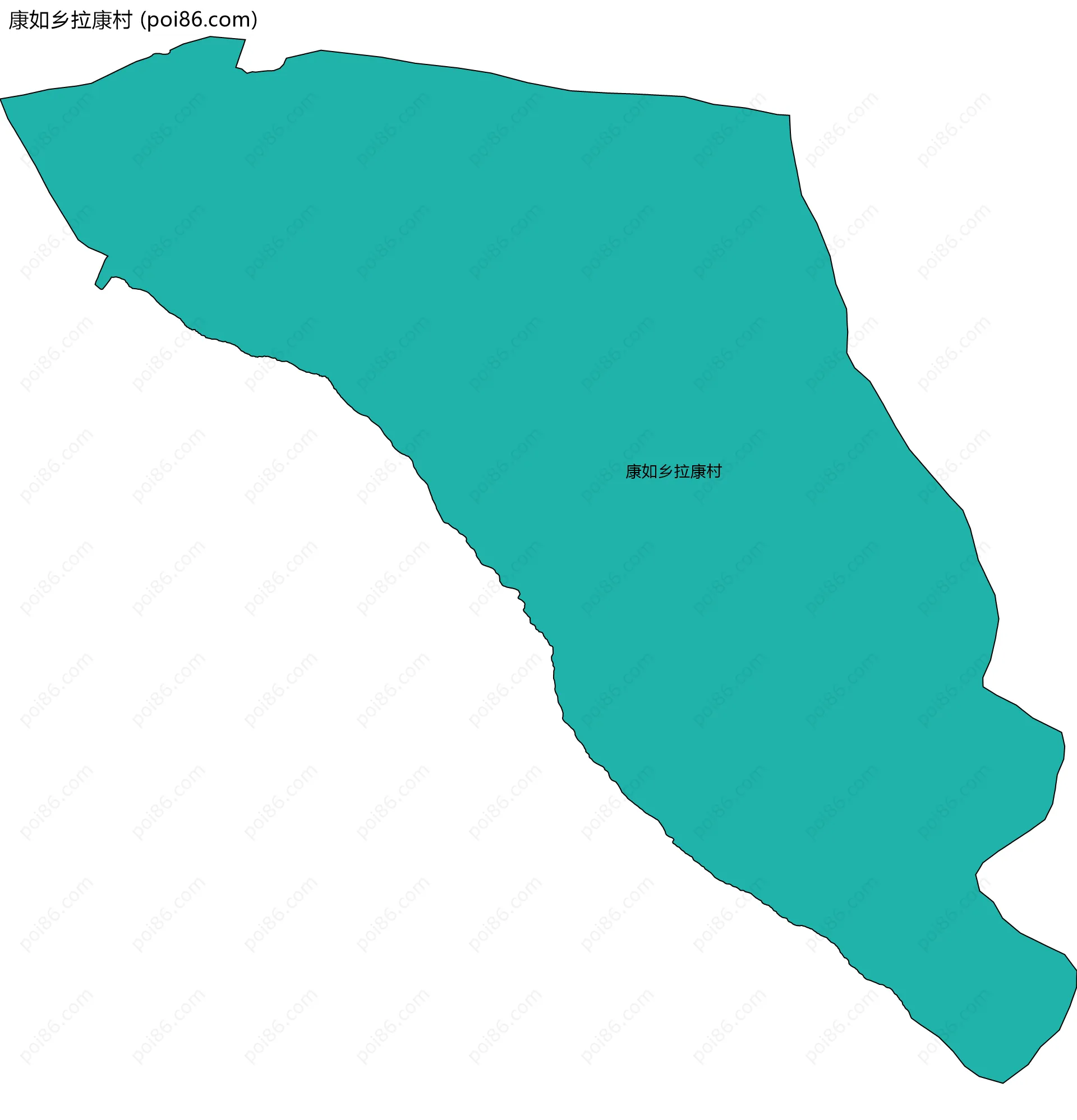 康如乡拉康村边界地图