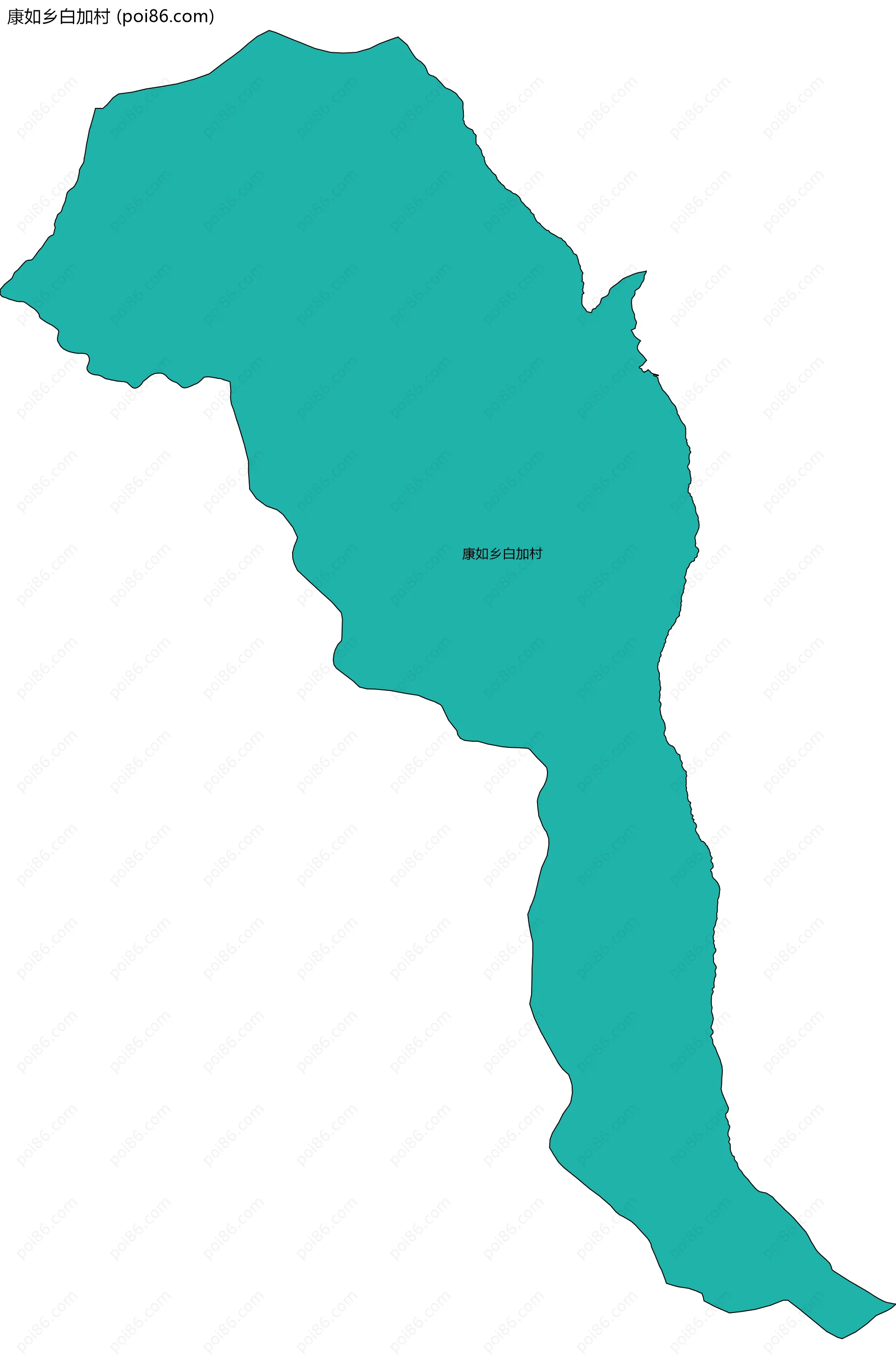 康如乡白加村边界地图