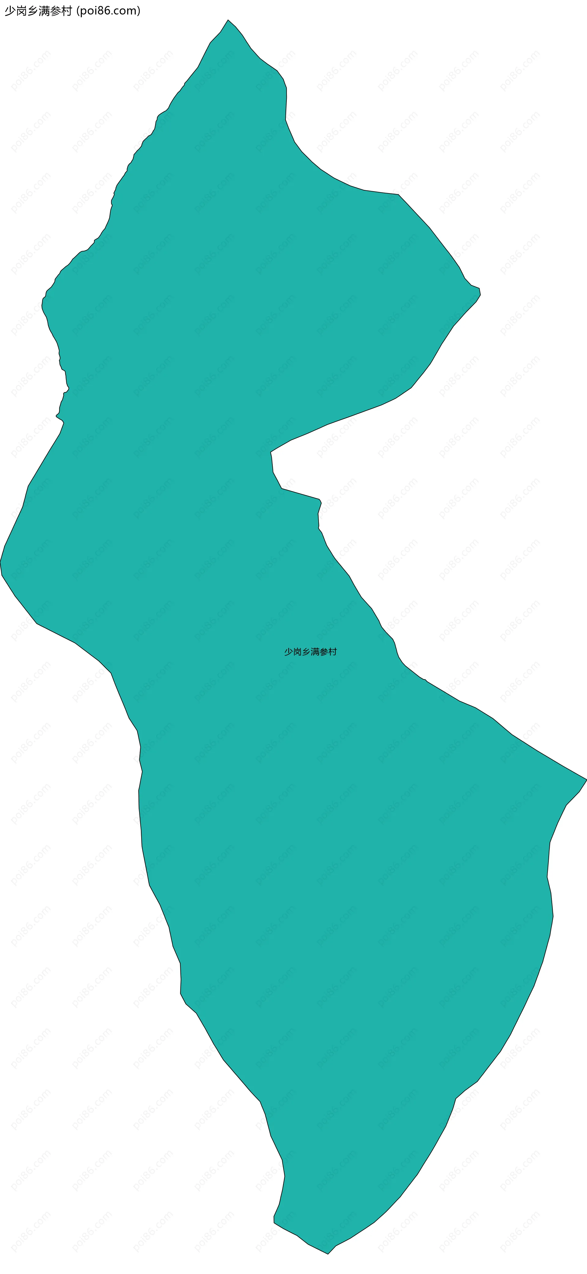 少岗乡满参村边界地图