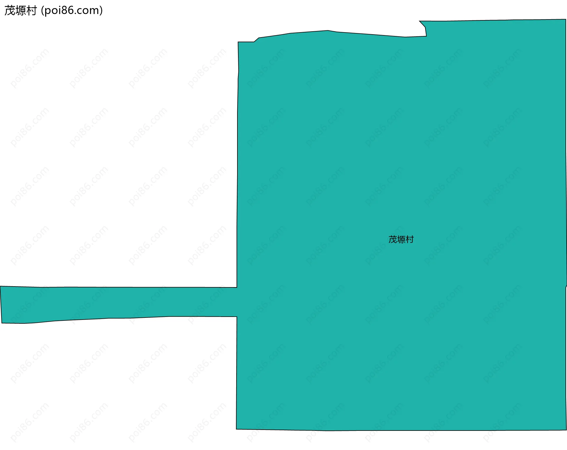 茂塬村边界地图