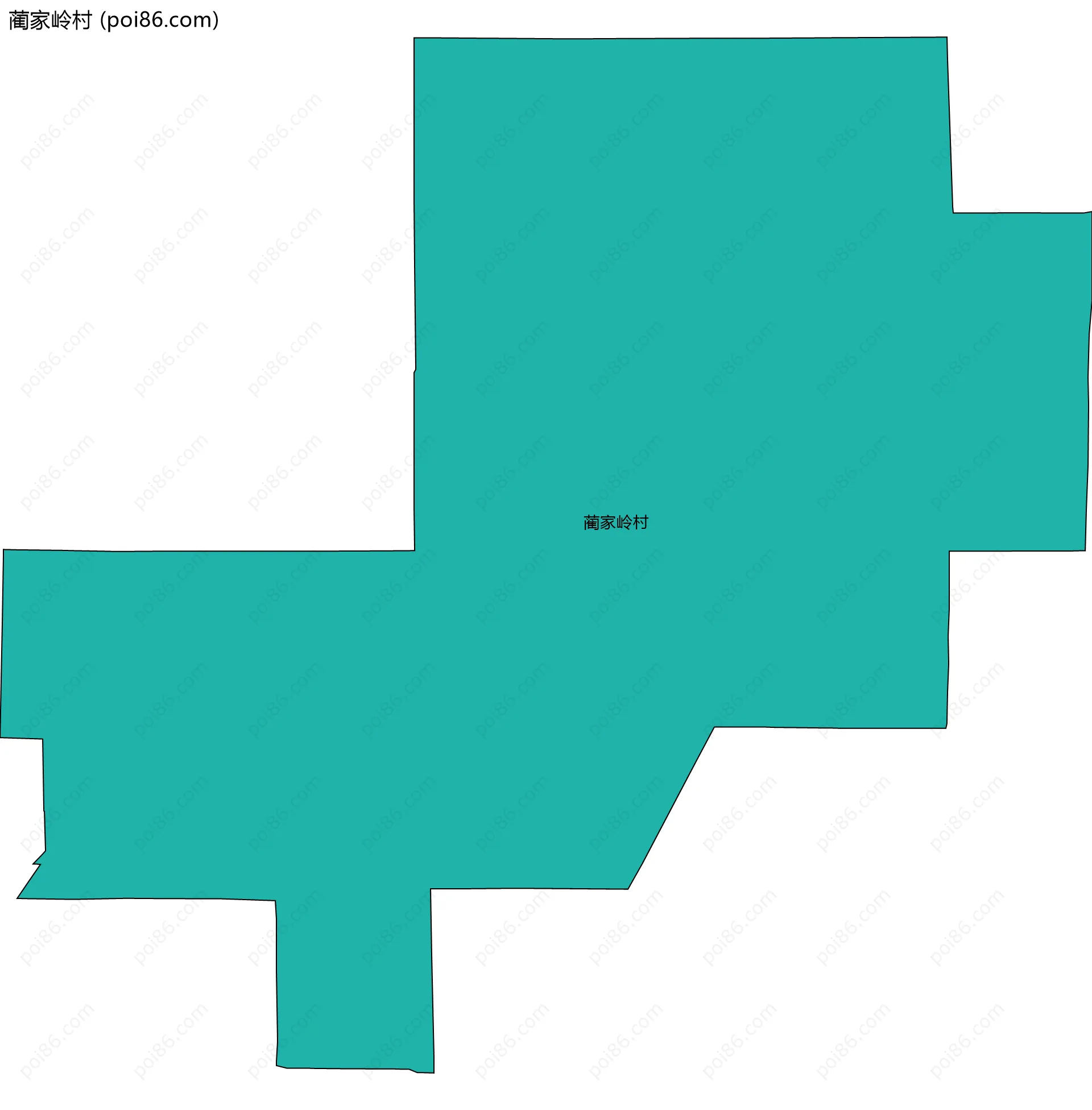 蔺家岭村边界地图