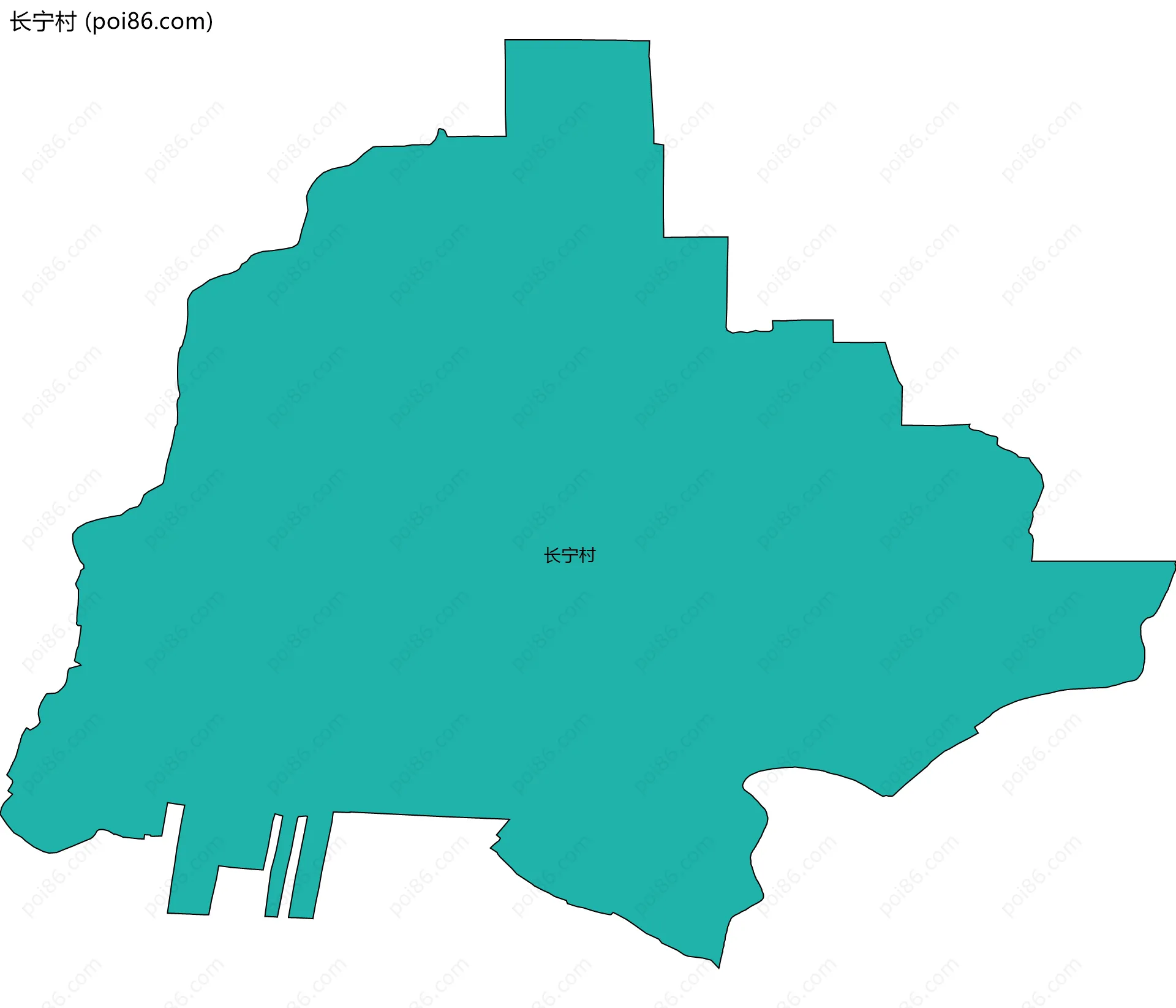 长宁村边界地图