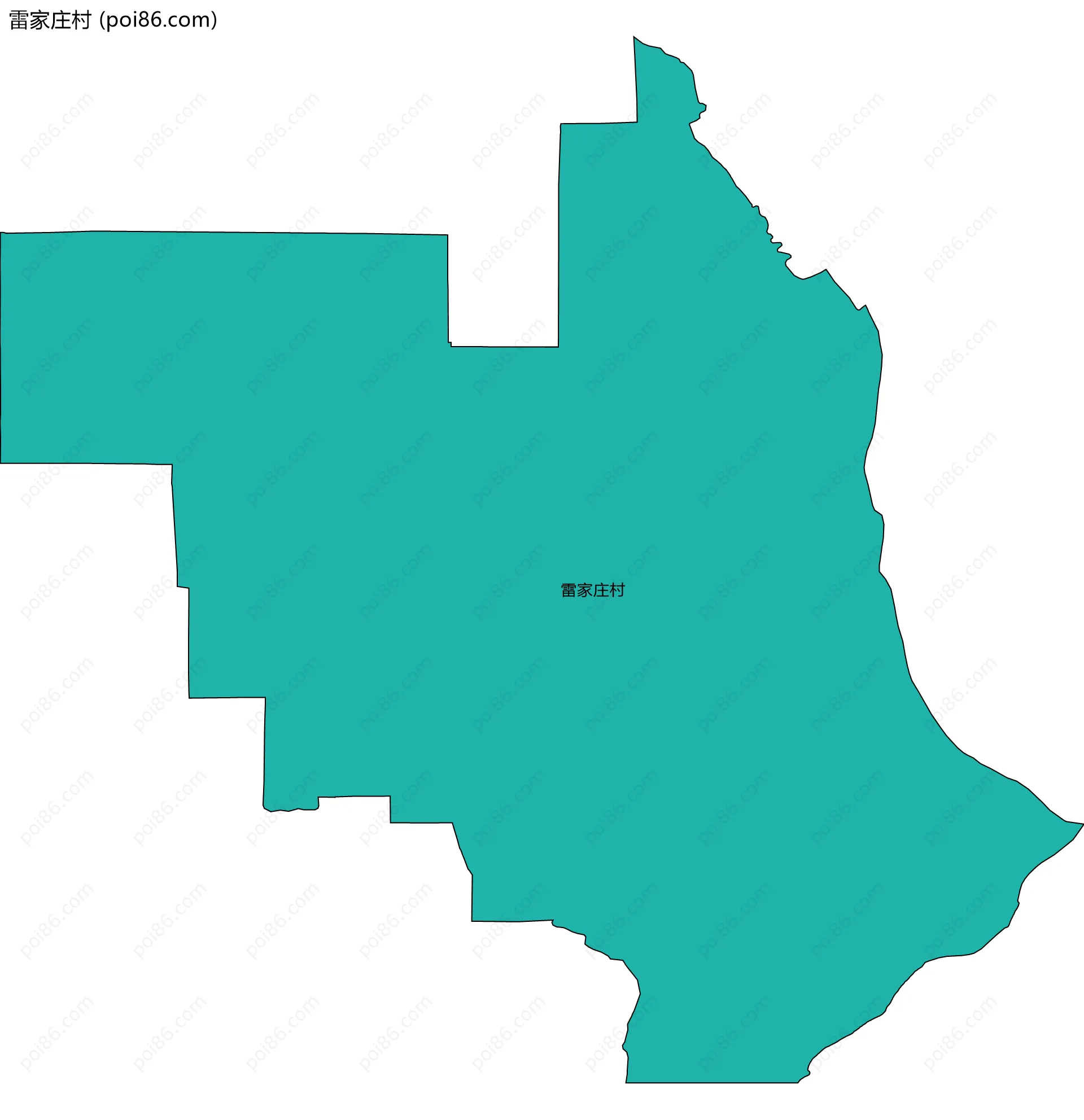 雷家庄村边界地图
