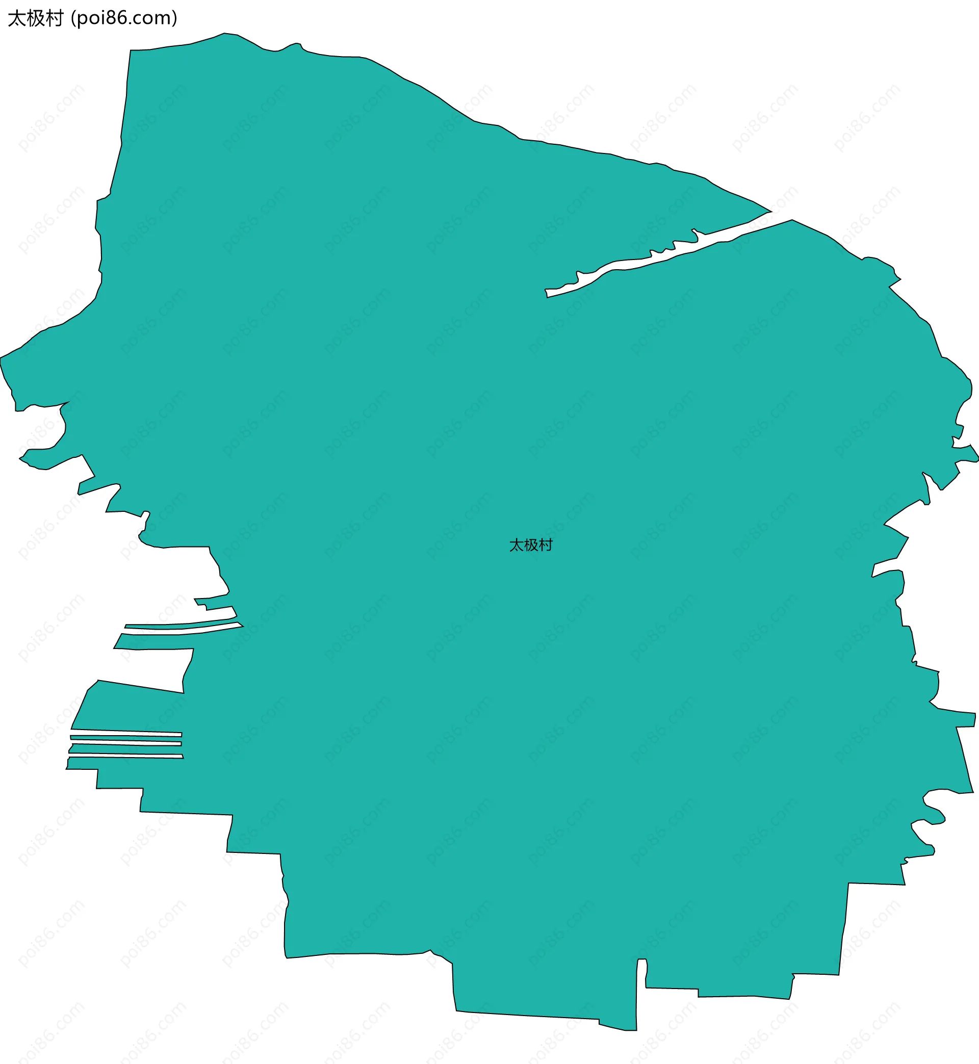 太极村边界地图