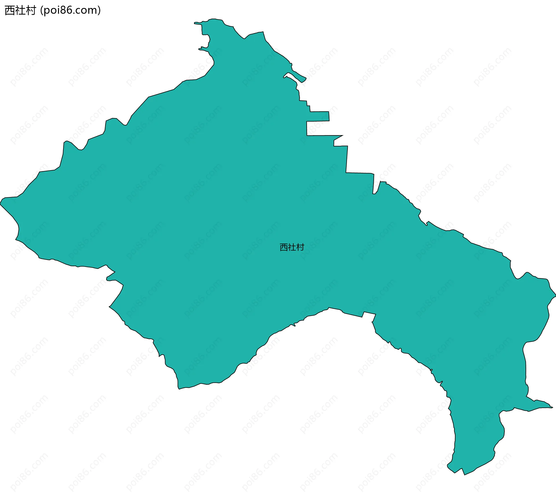 西社村边界地图