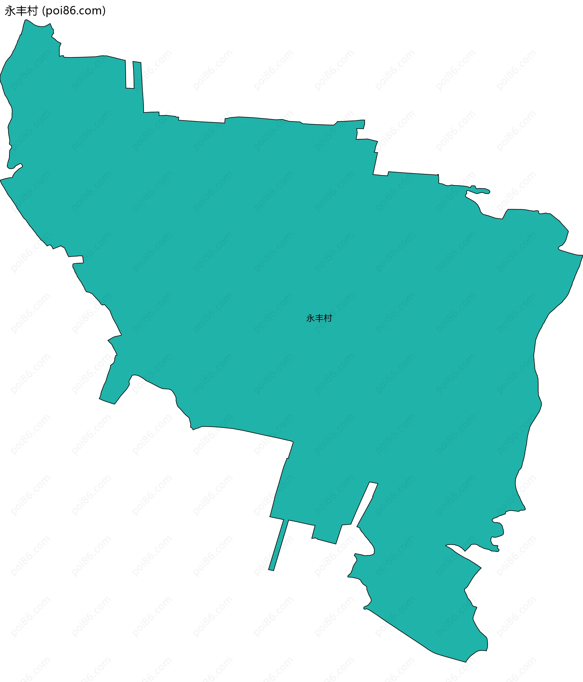 永丰村边界地图