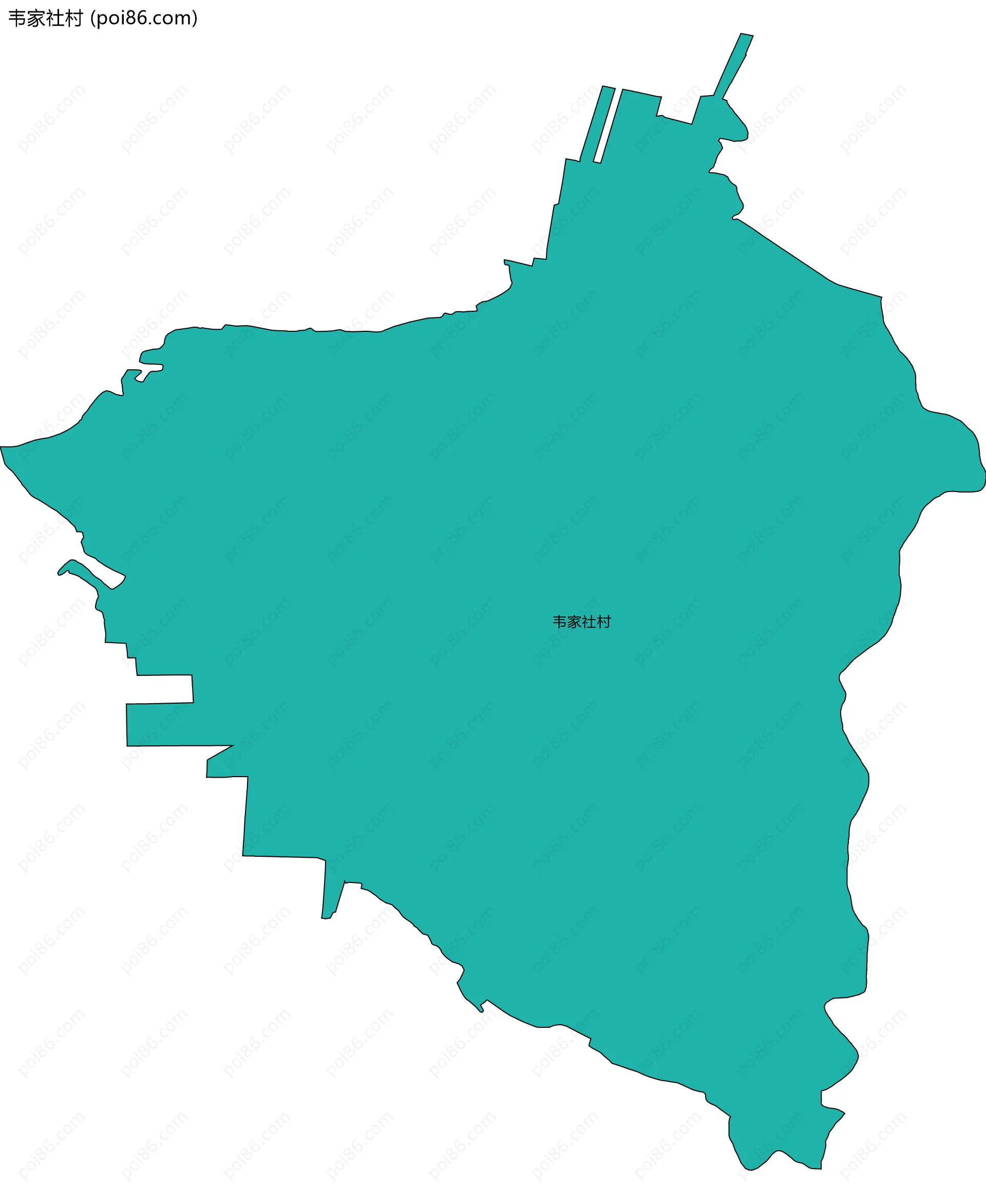 韦家社村边界地图