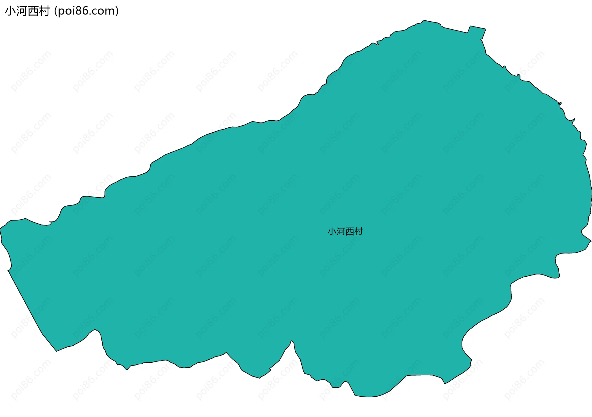小河西村边界地图