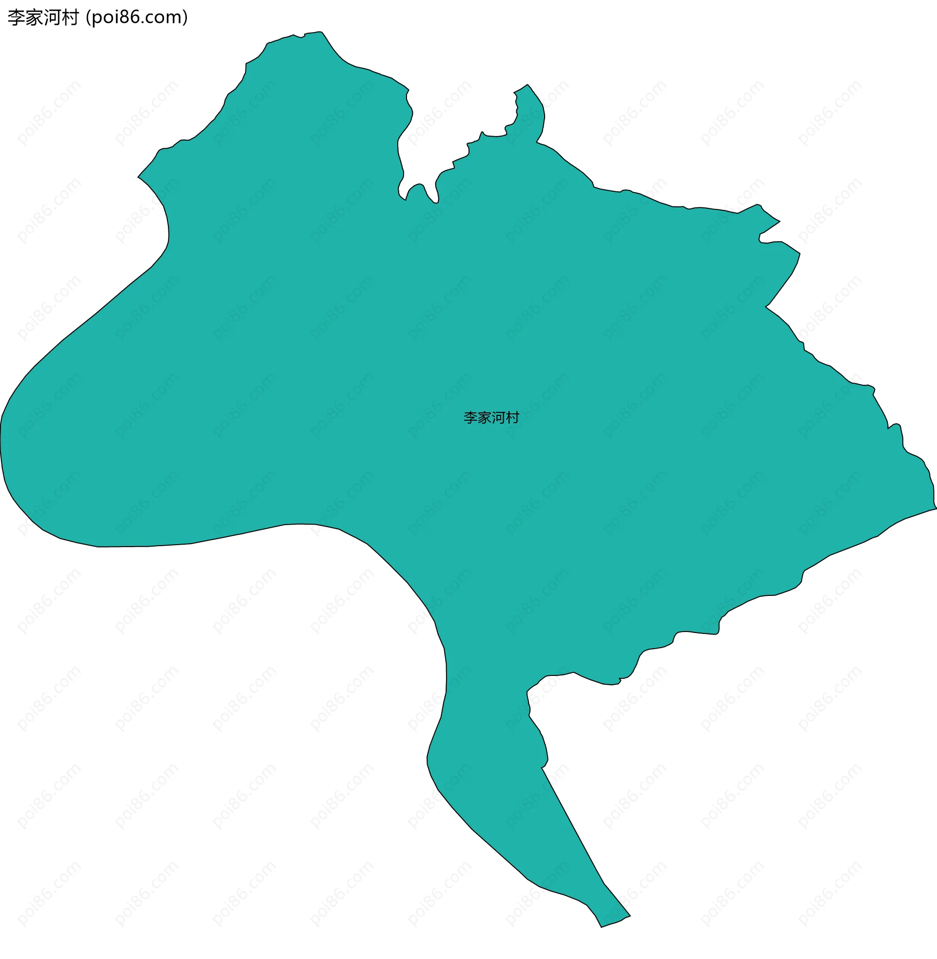 李家河村边界地图