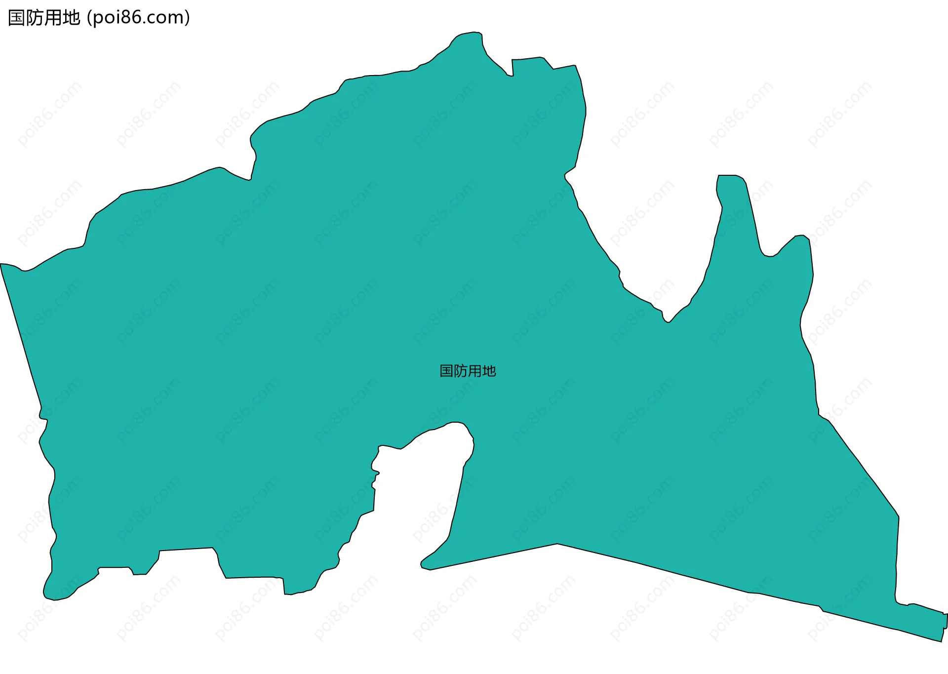国防用地边界地图