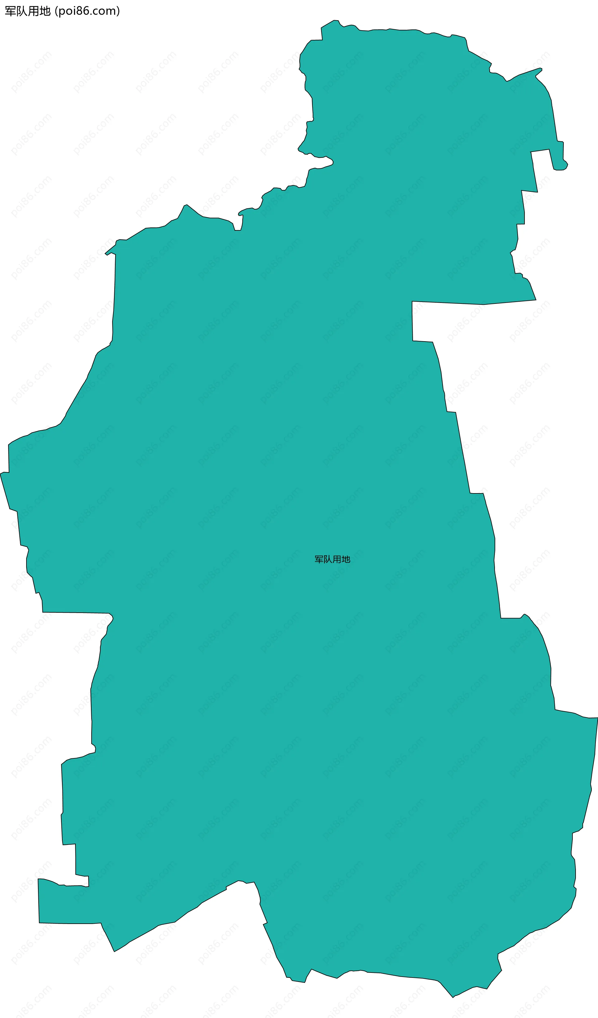 军队用地边界地图