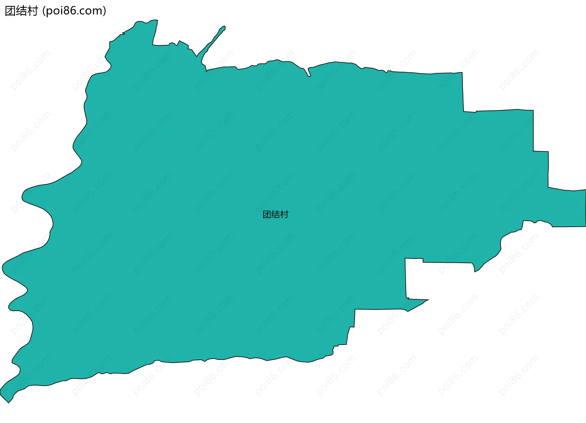 团结村边界地图