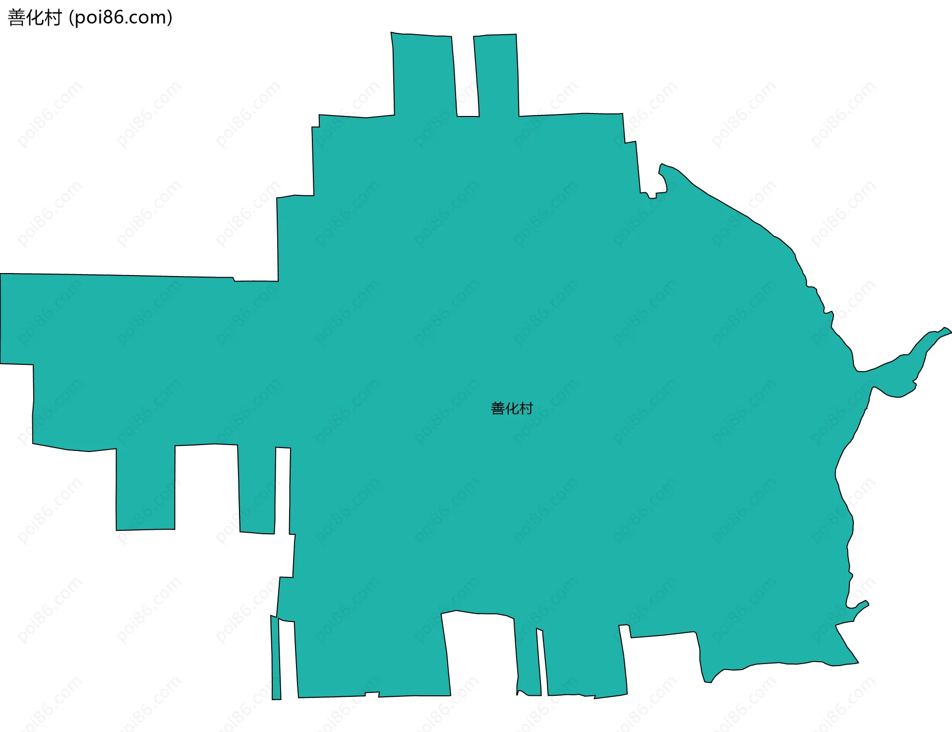 善化村边界地图