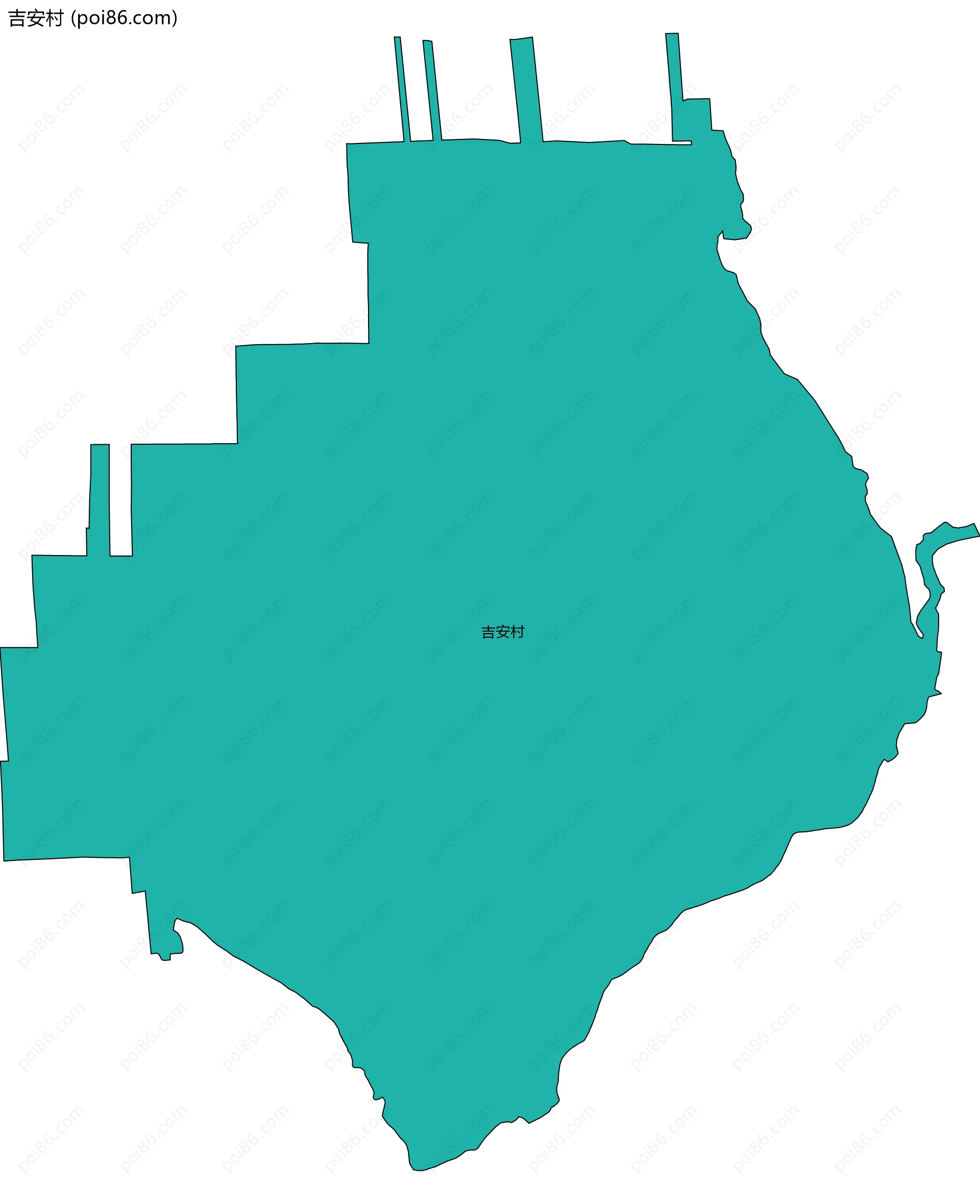 吉安村边界地图
