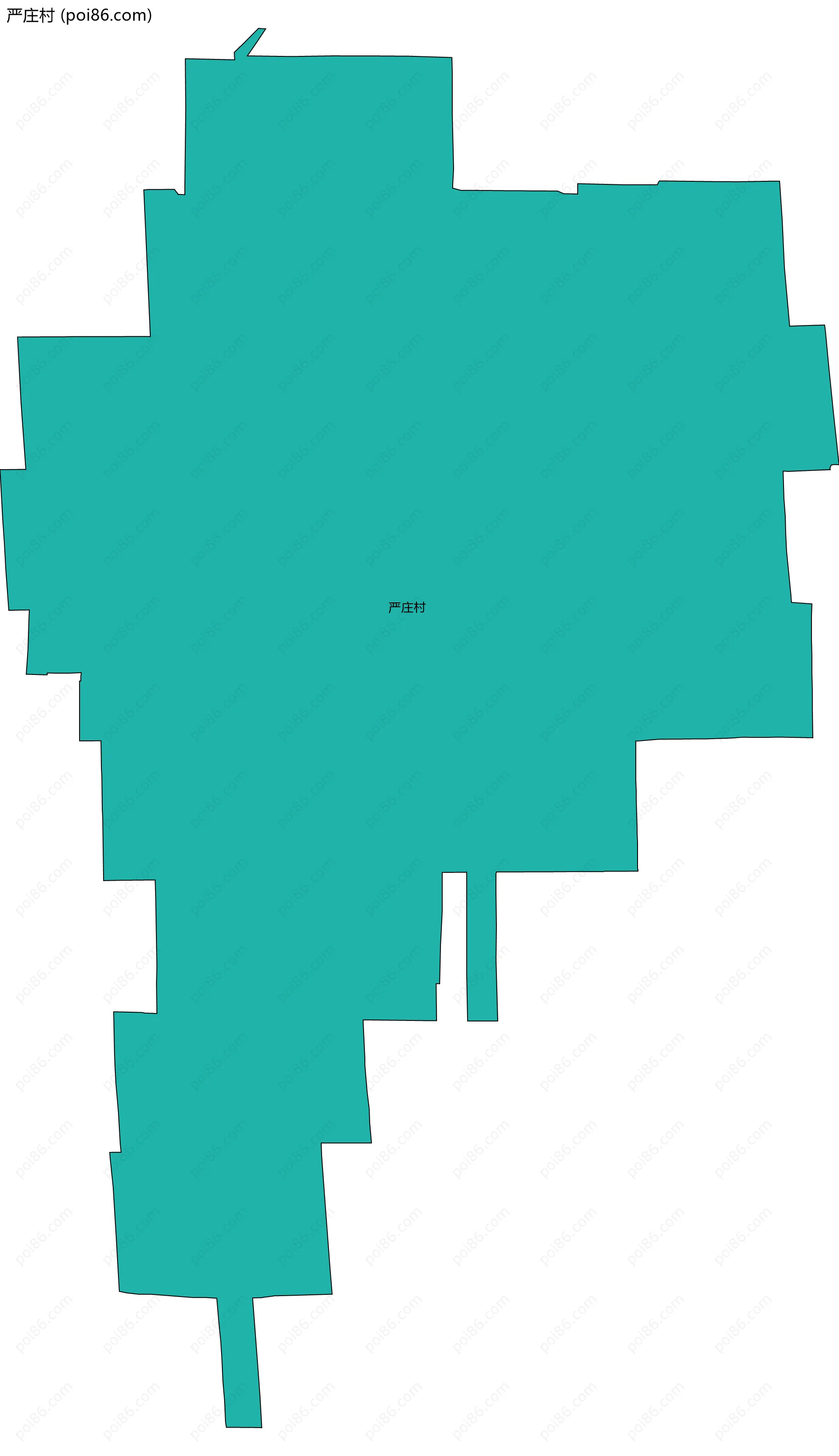 严庄村边界地图