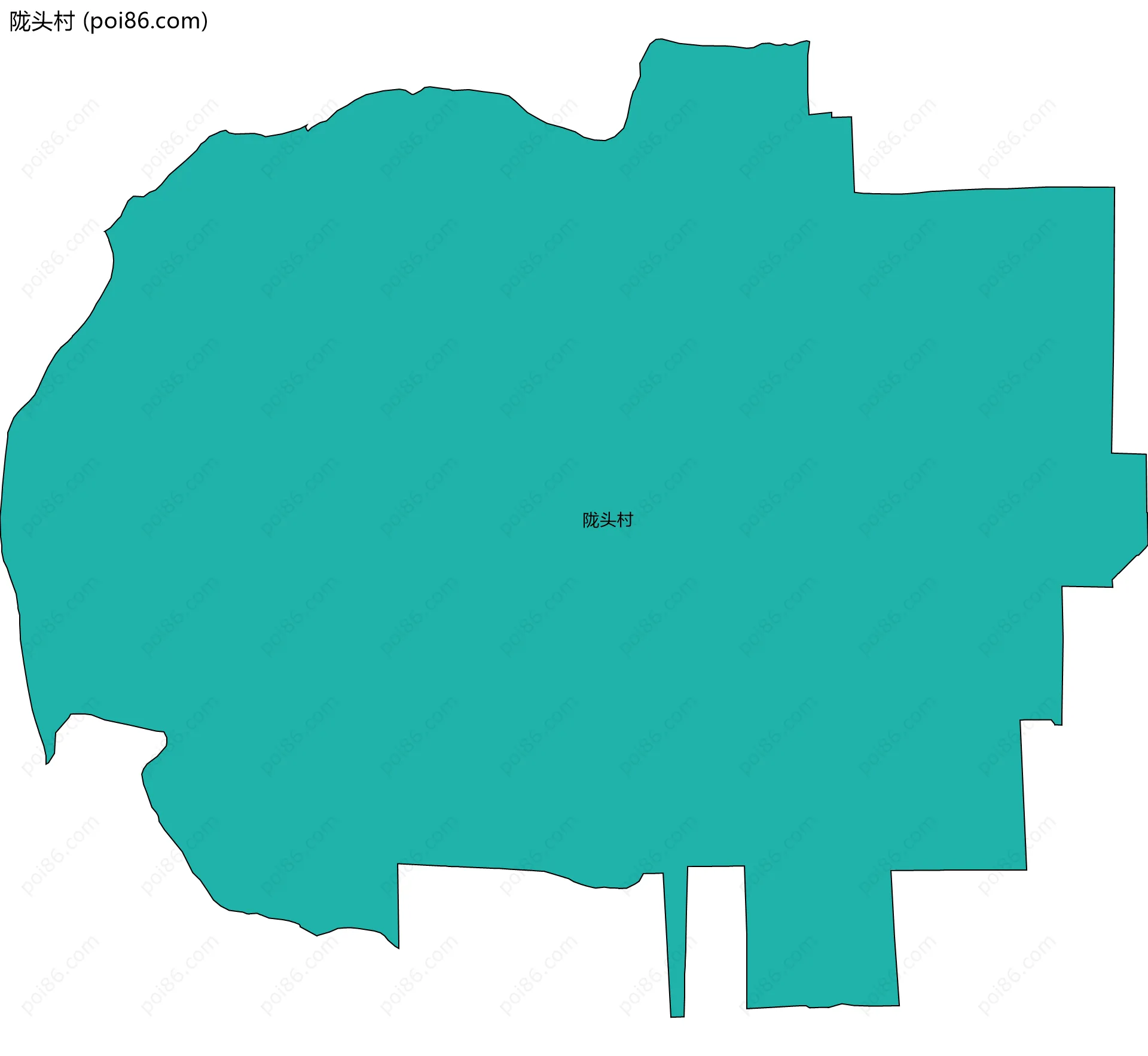 陇头村边界地图