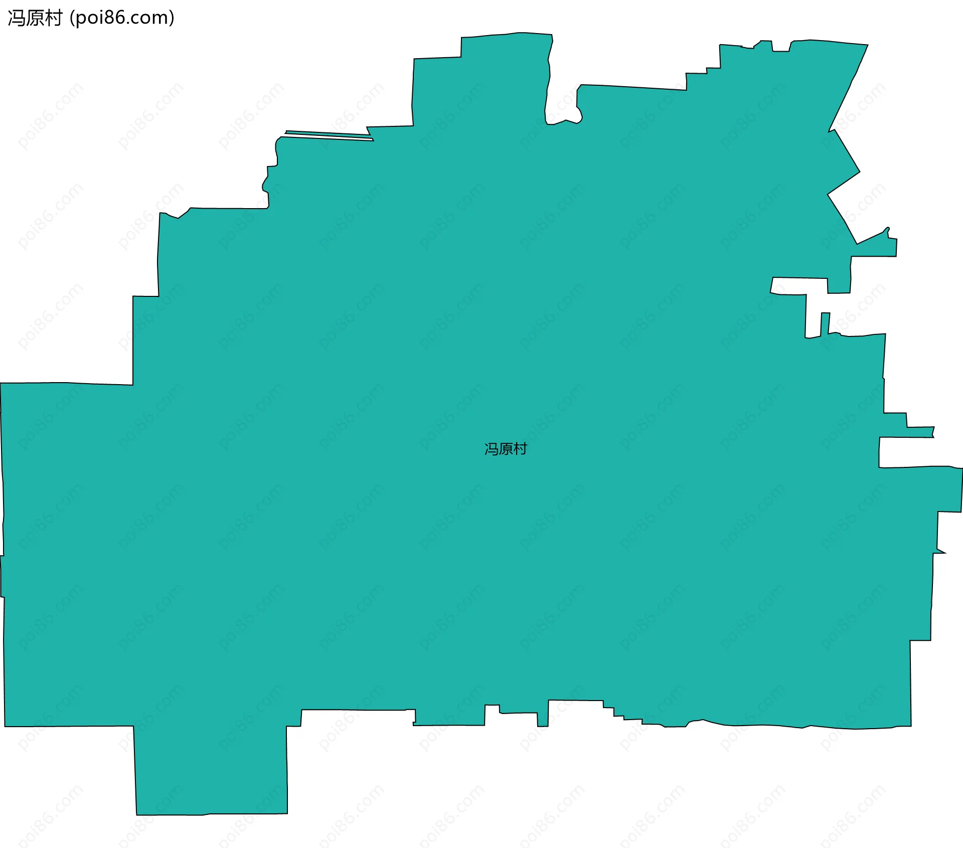 冯原村边界地图