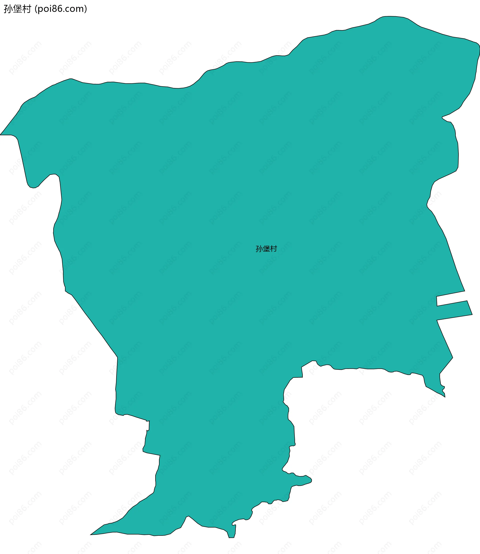 孙堡村边界地图