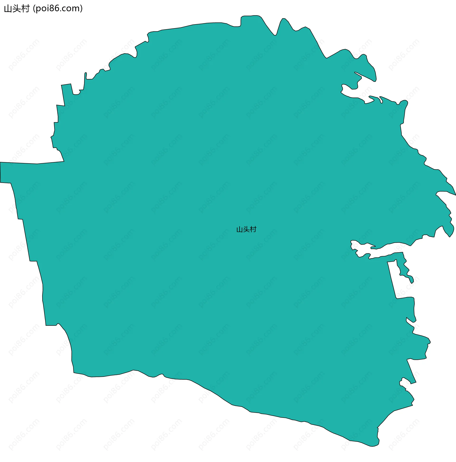 山头村边界地图