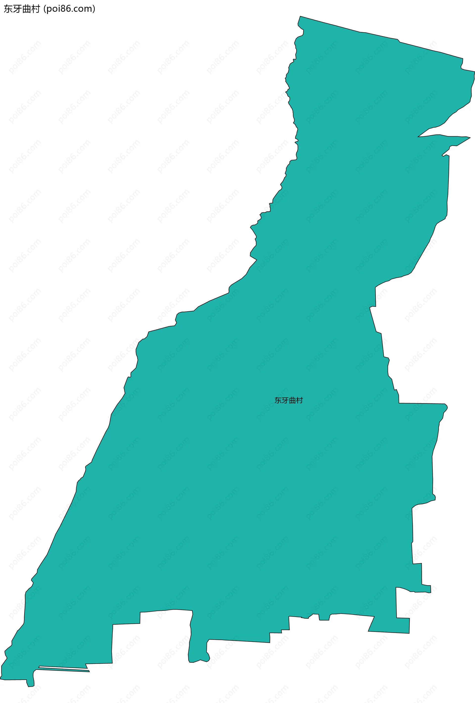 东牙曲村边界地图