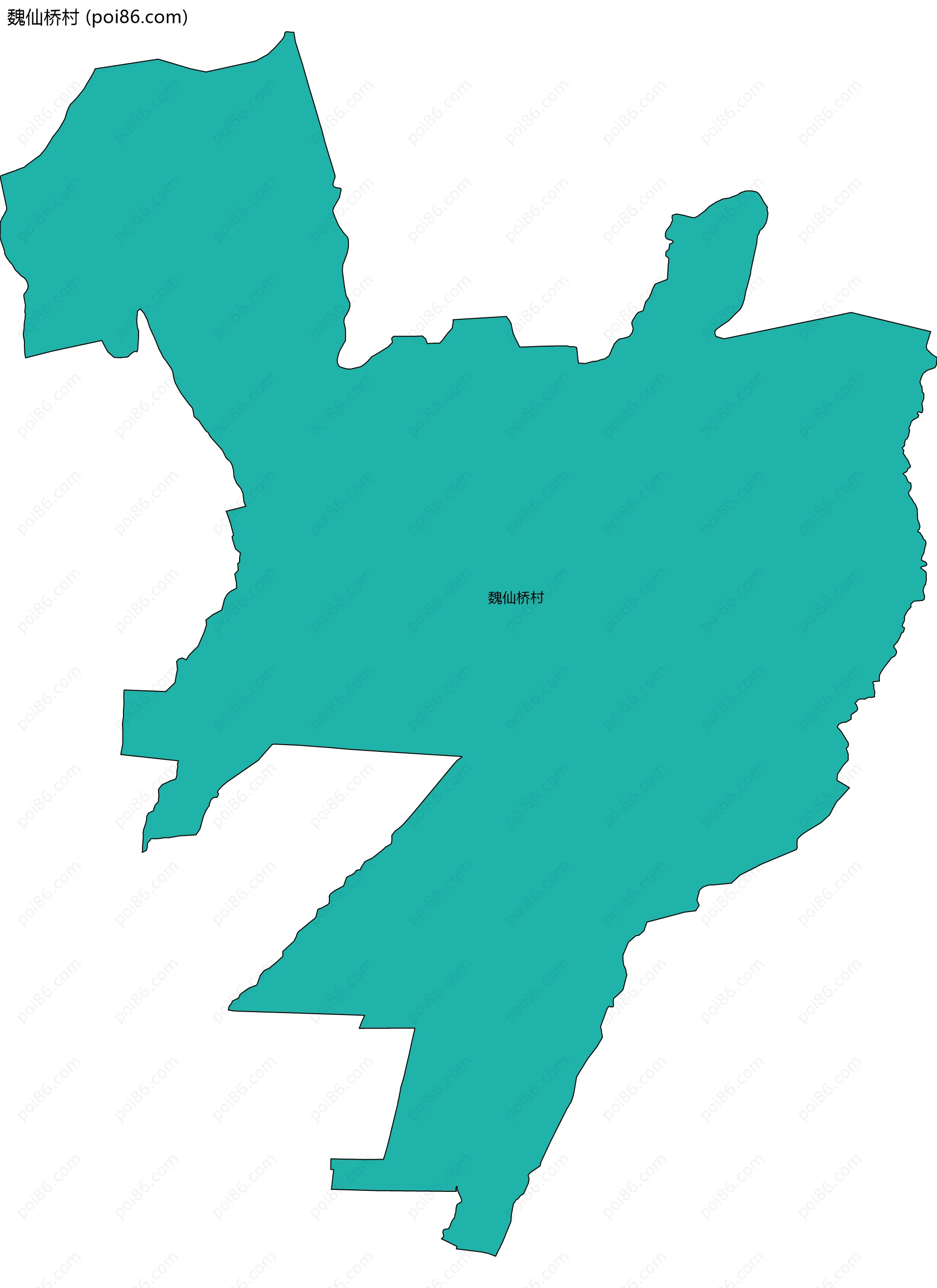 魏仙桥村边界地图