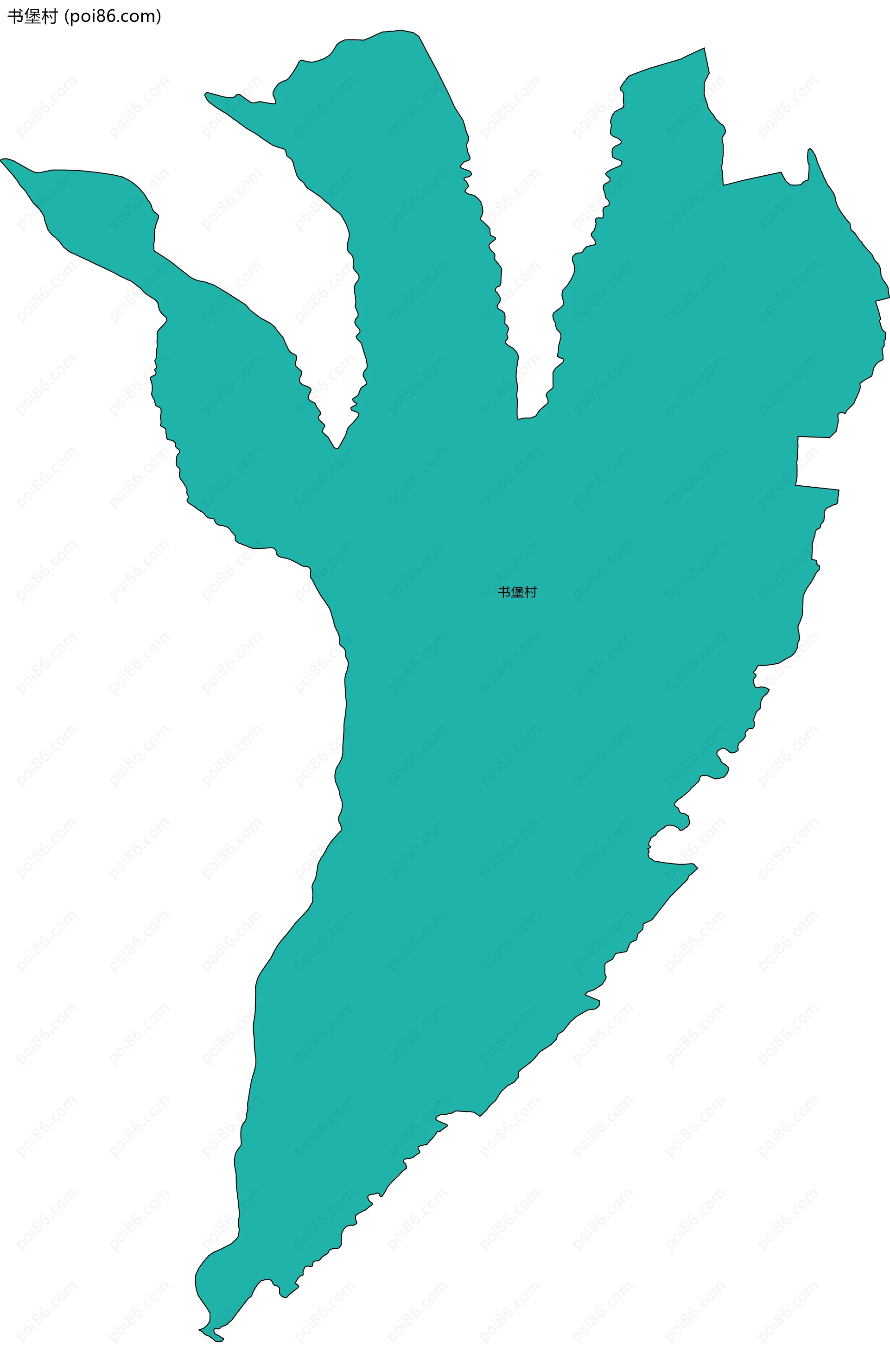 书堡村边界地图