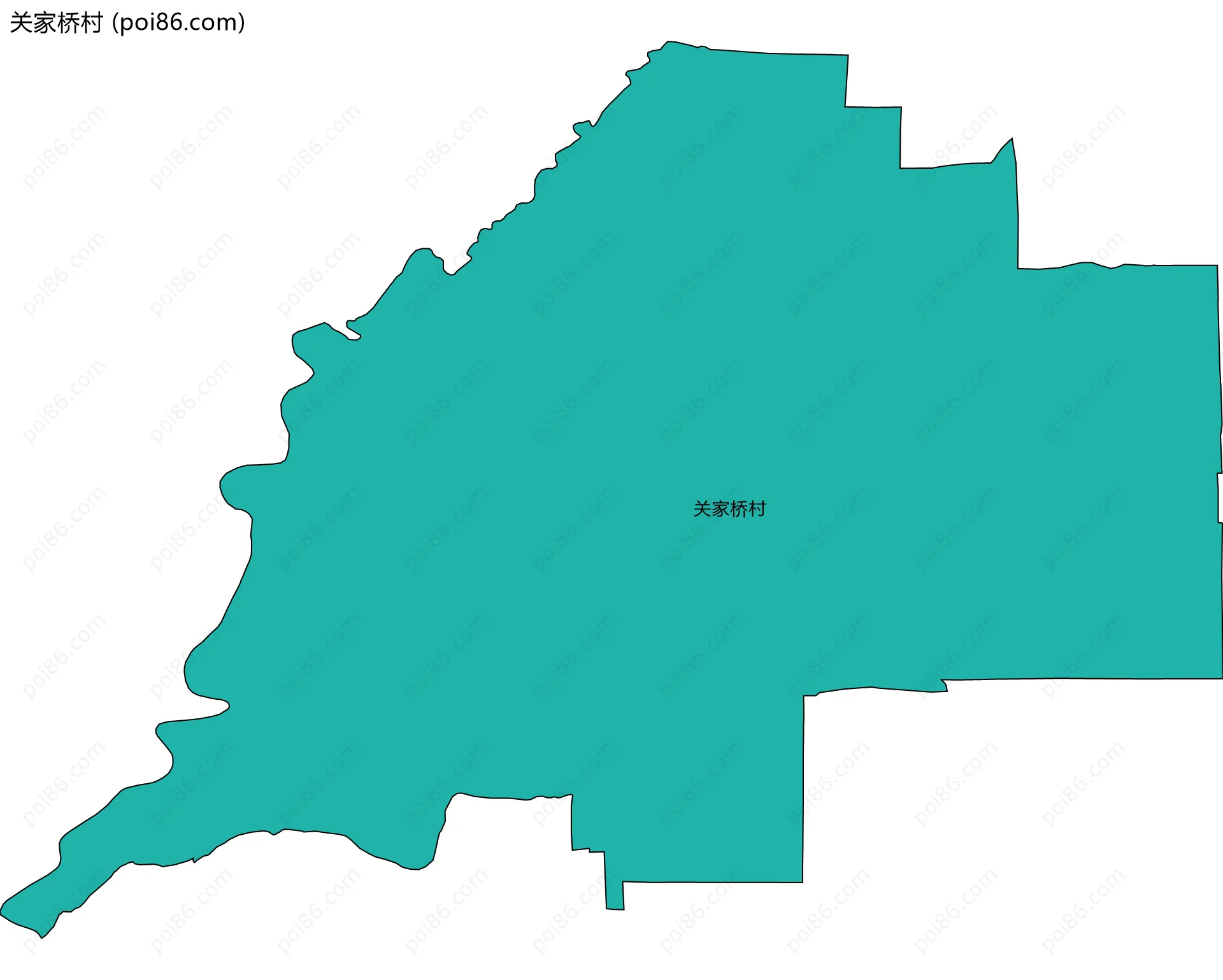 关家桥村边界地图
