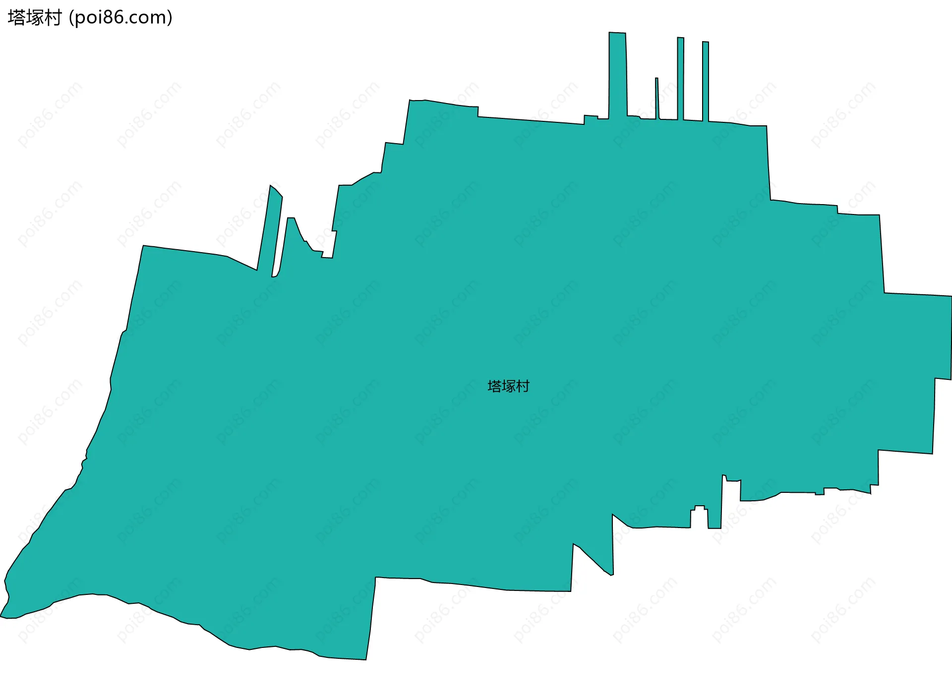 塔塚村边界地图