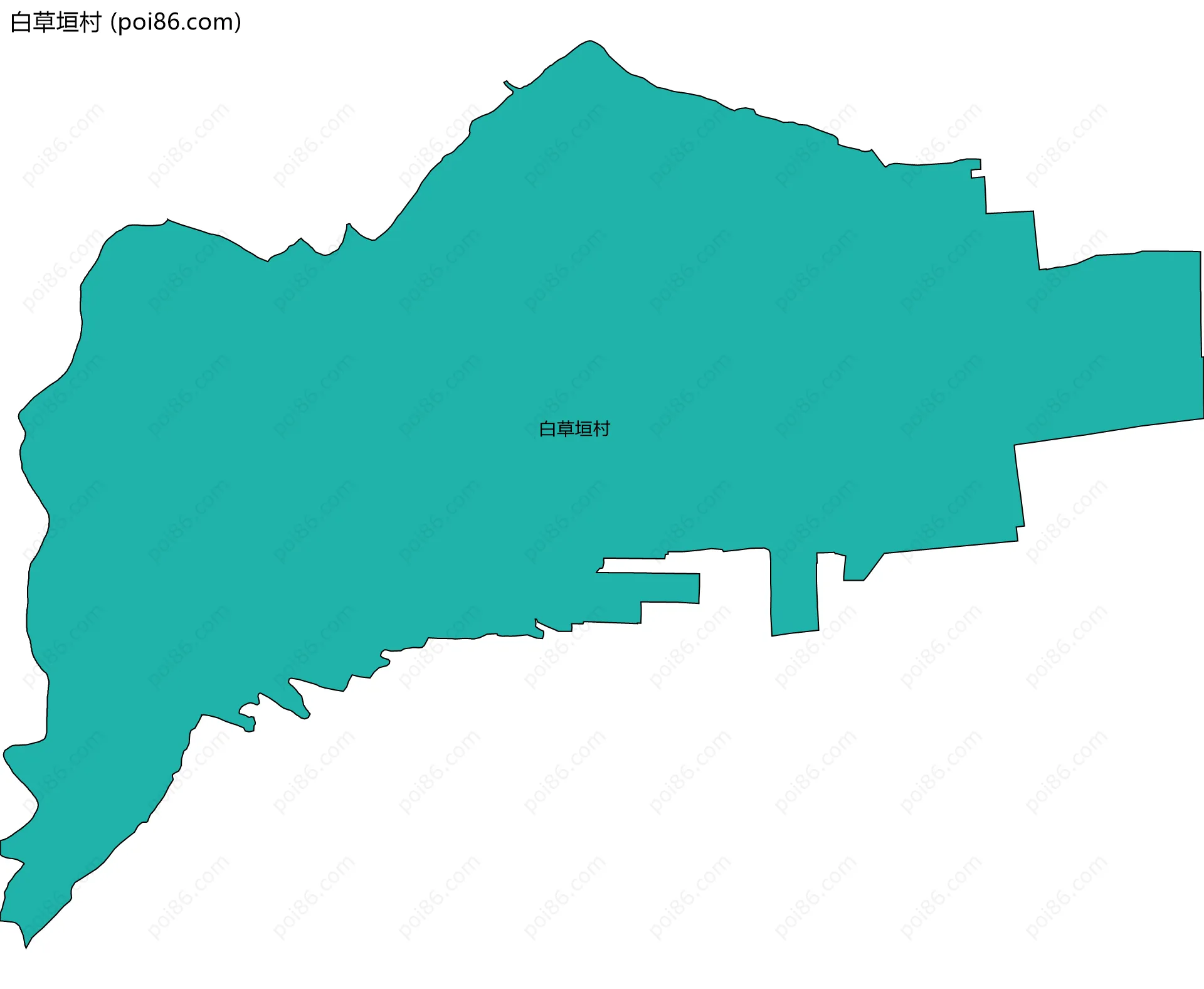 白草垣村边界地图