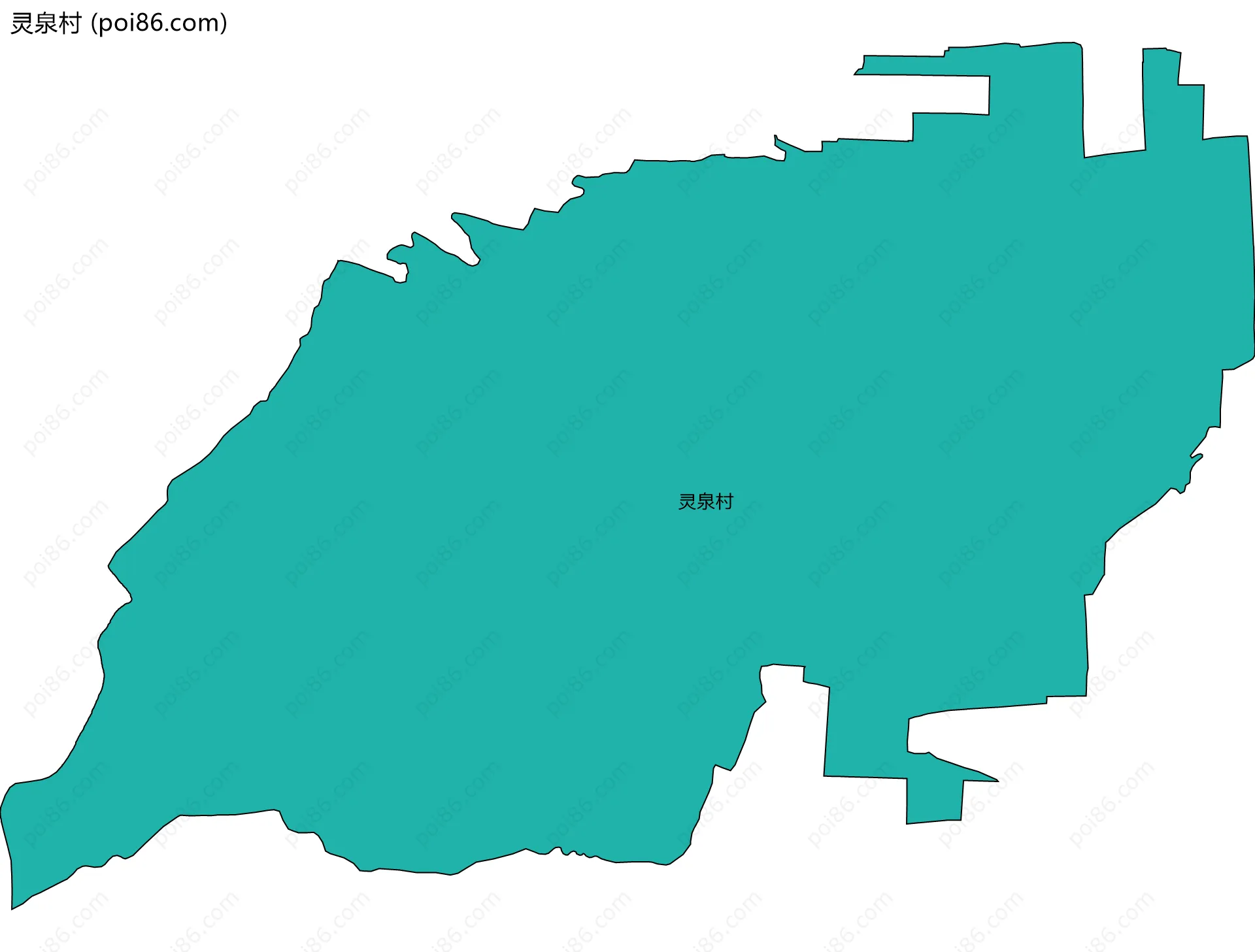 灵泉村边界地图