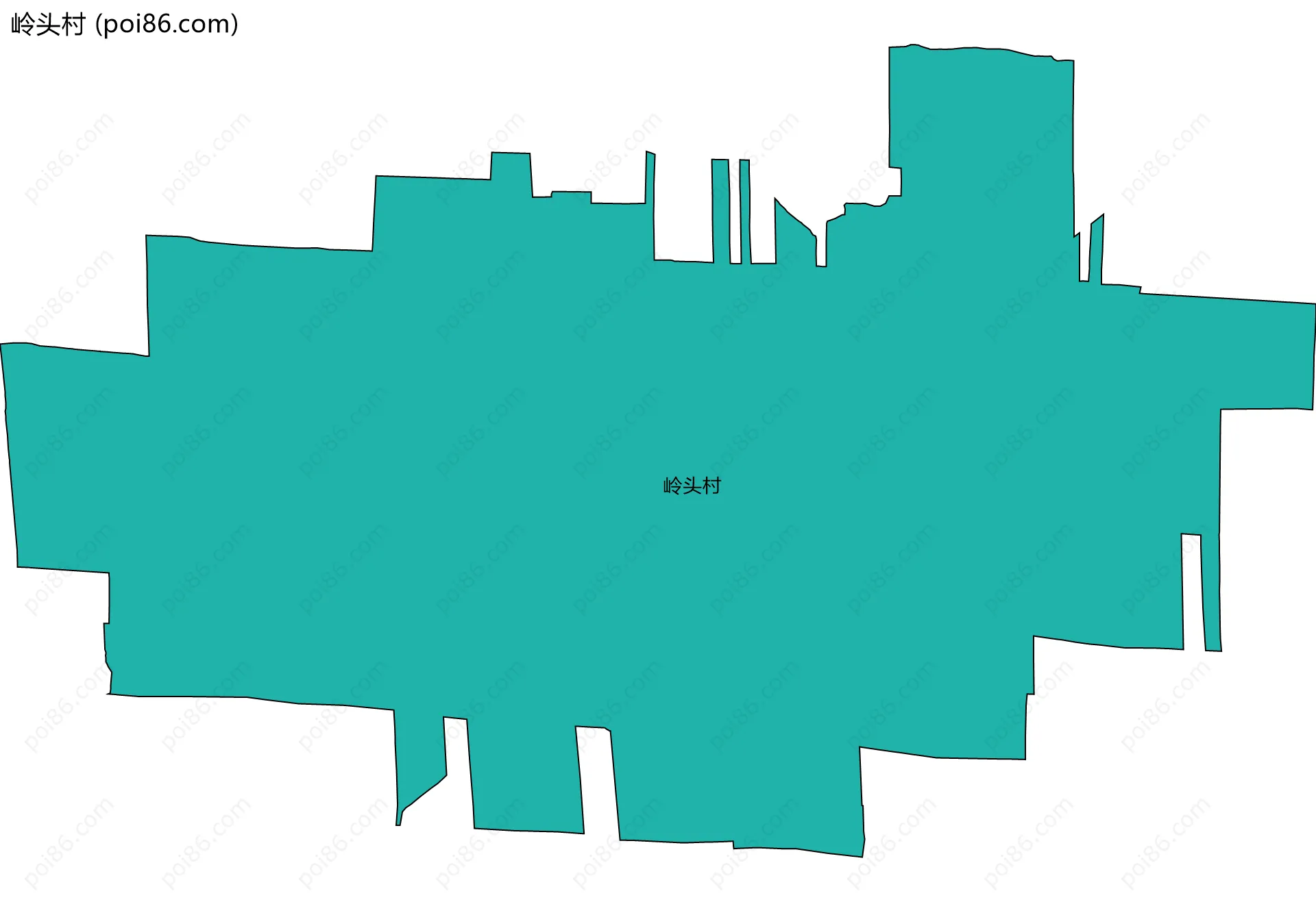 岭头村边界地图