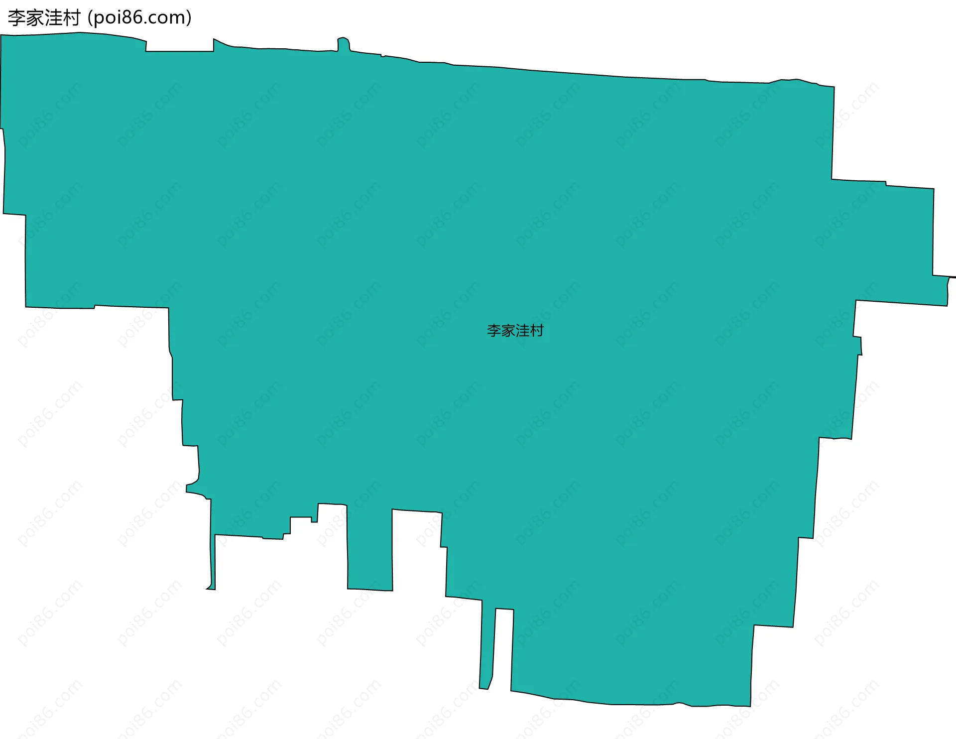 李家洼村边界地图