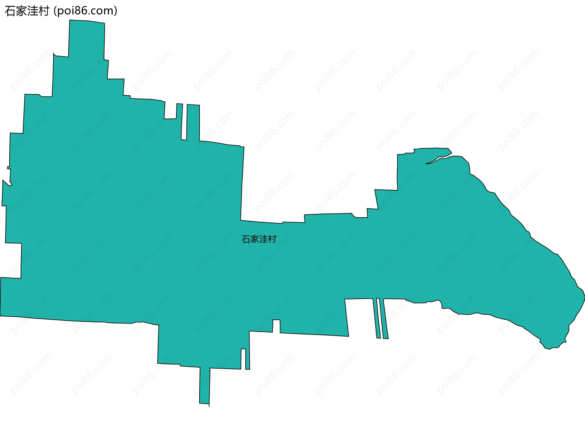 石家洼村边界地图