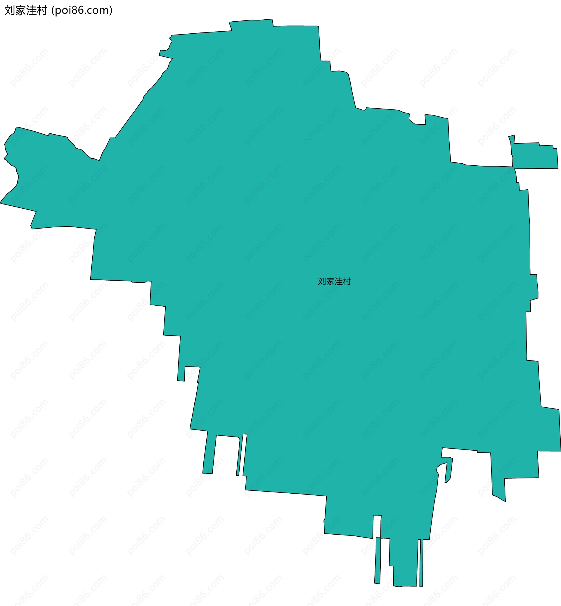 刘家洼村边界地图