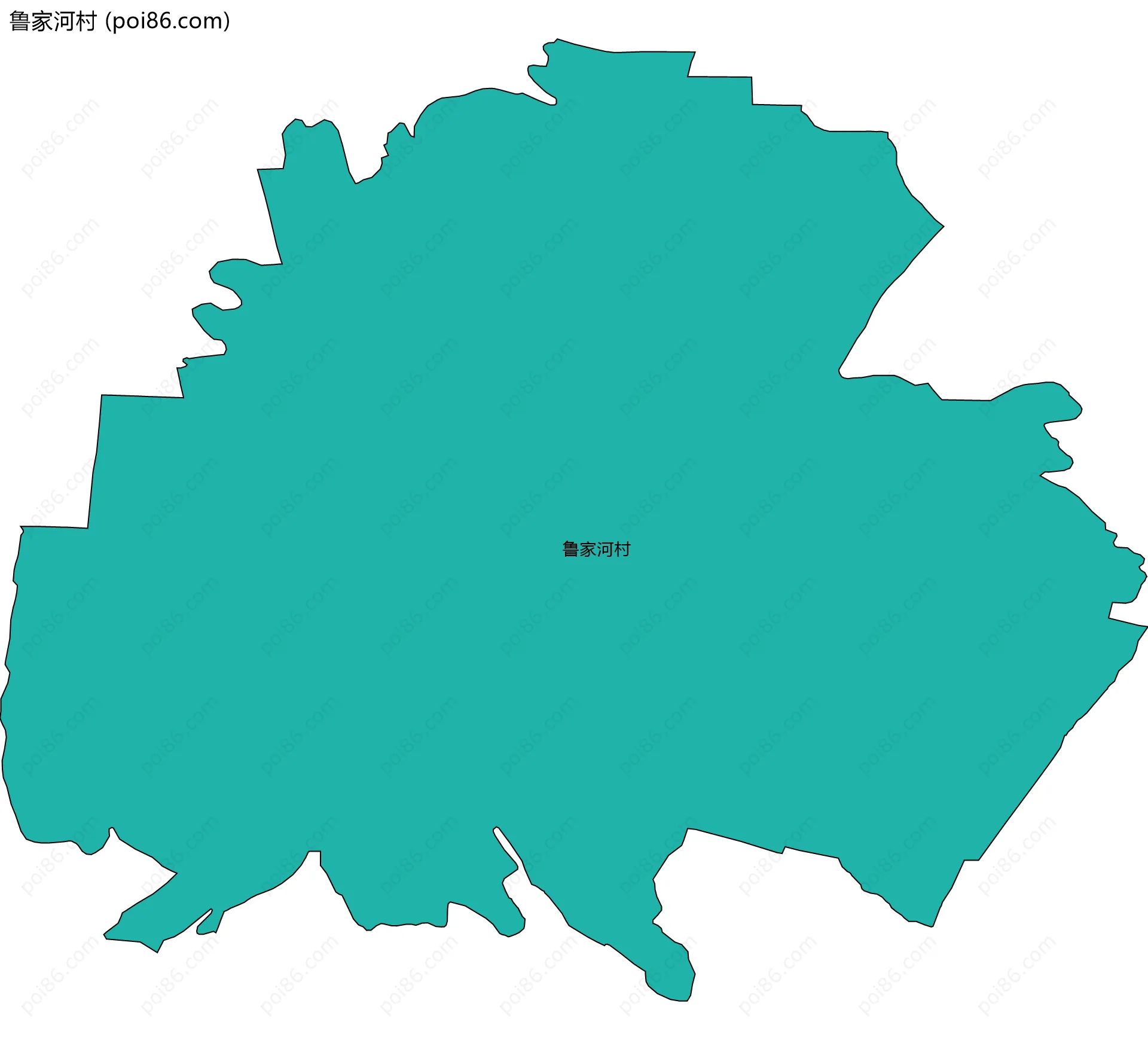 鲁家河村边界地图