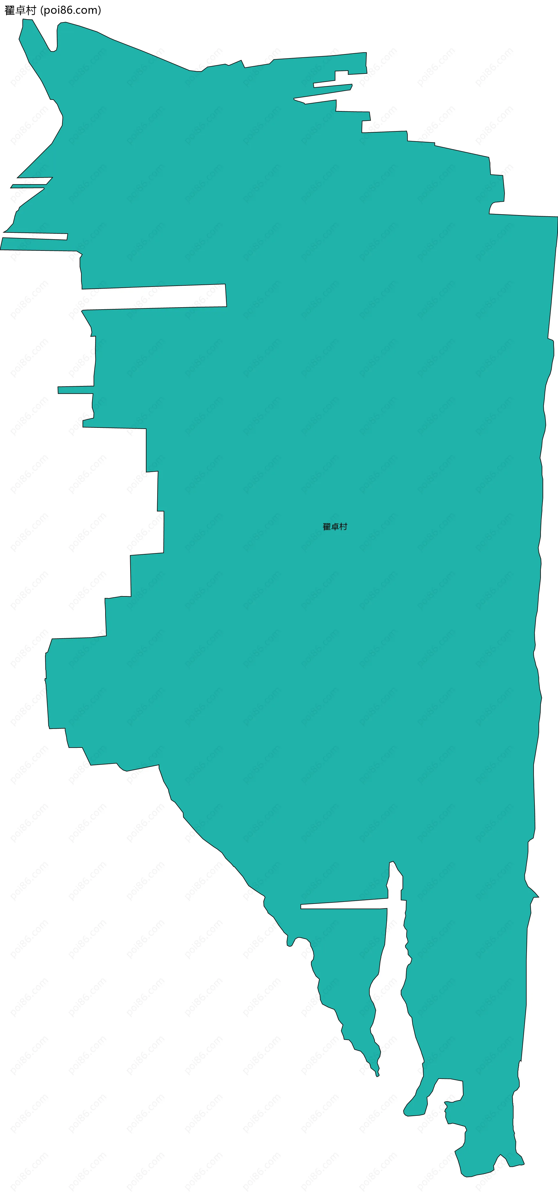 翟卓村边界地图