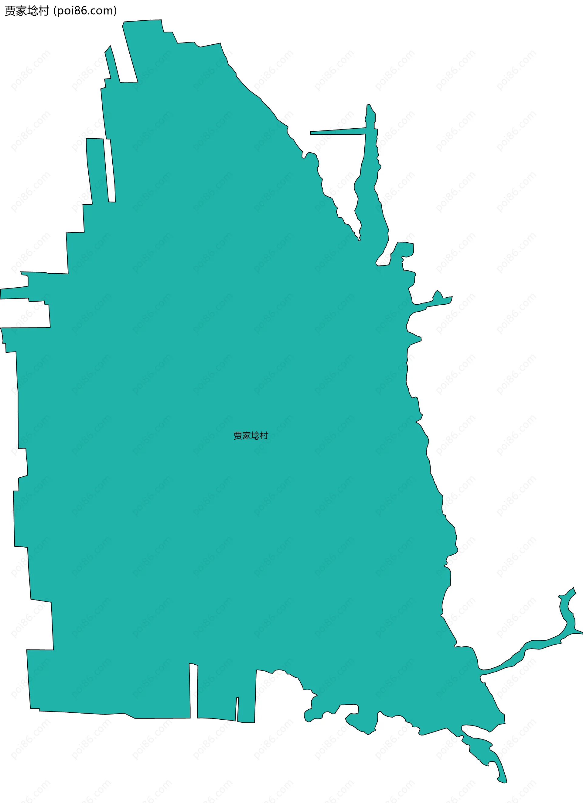 贾家埝村边界地图