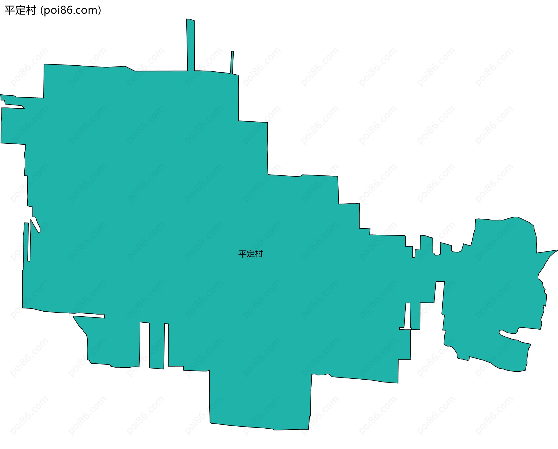 平定村边界地图
