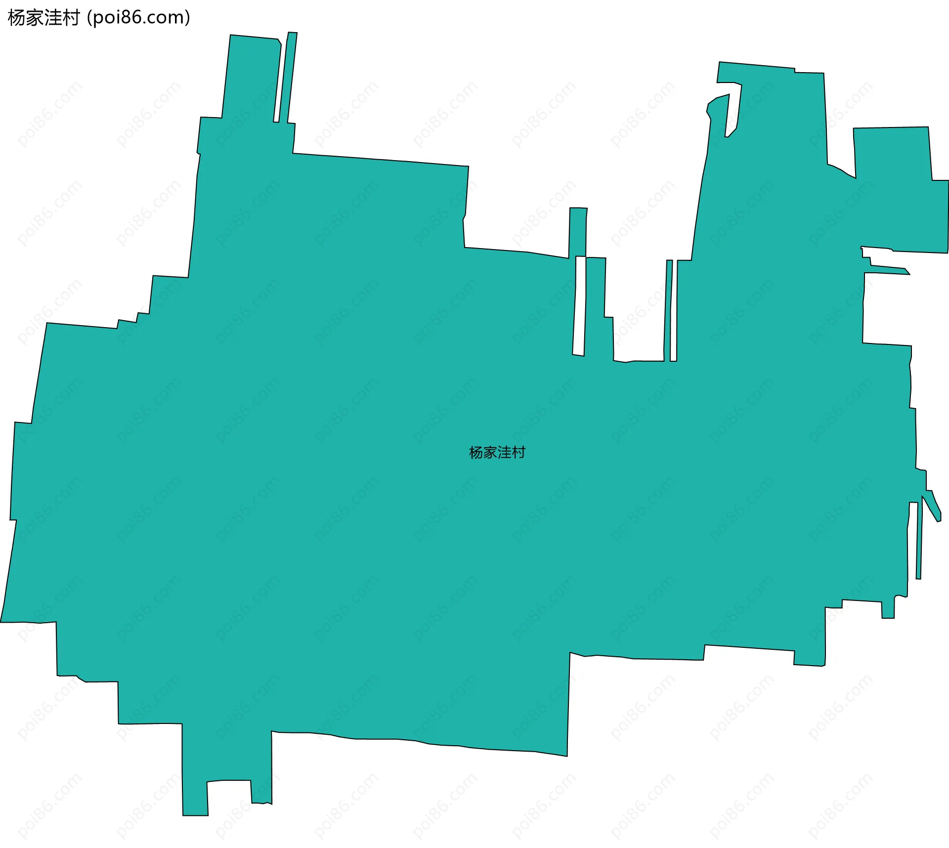 杨家洼村边界地图