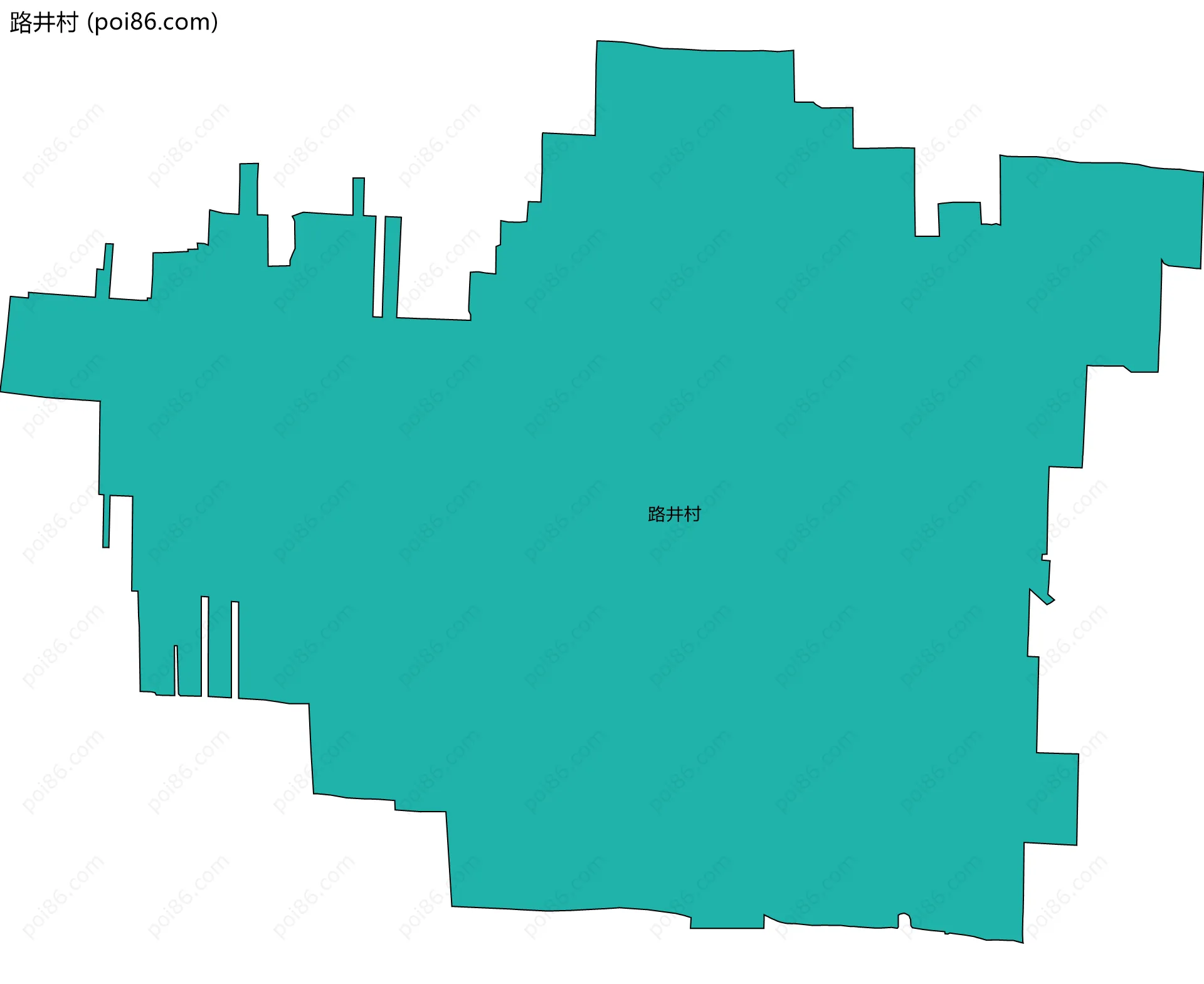 路井村边界地图