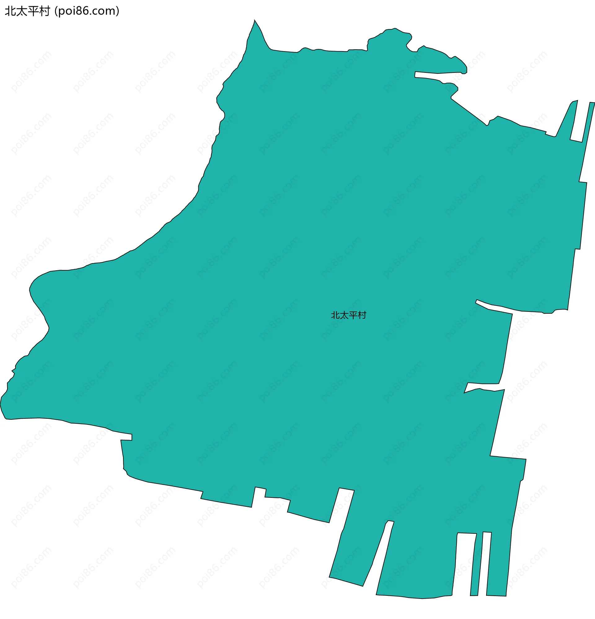 北太平村边界地图