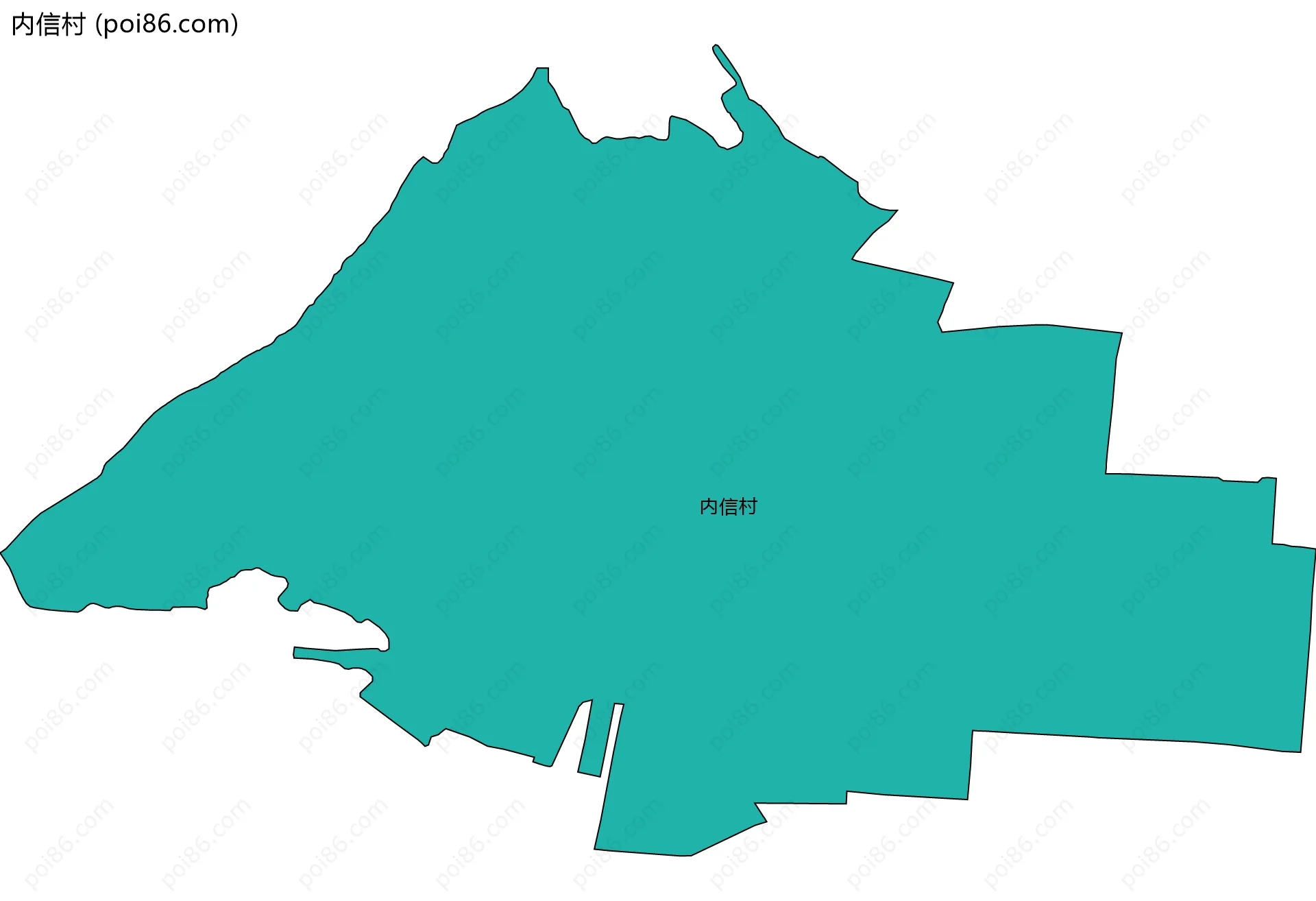 内信村边界地图