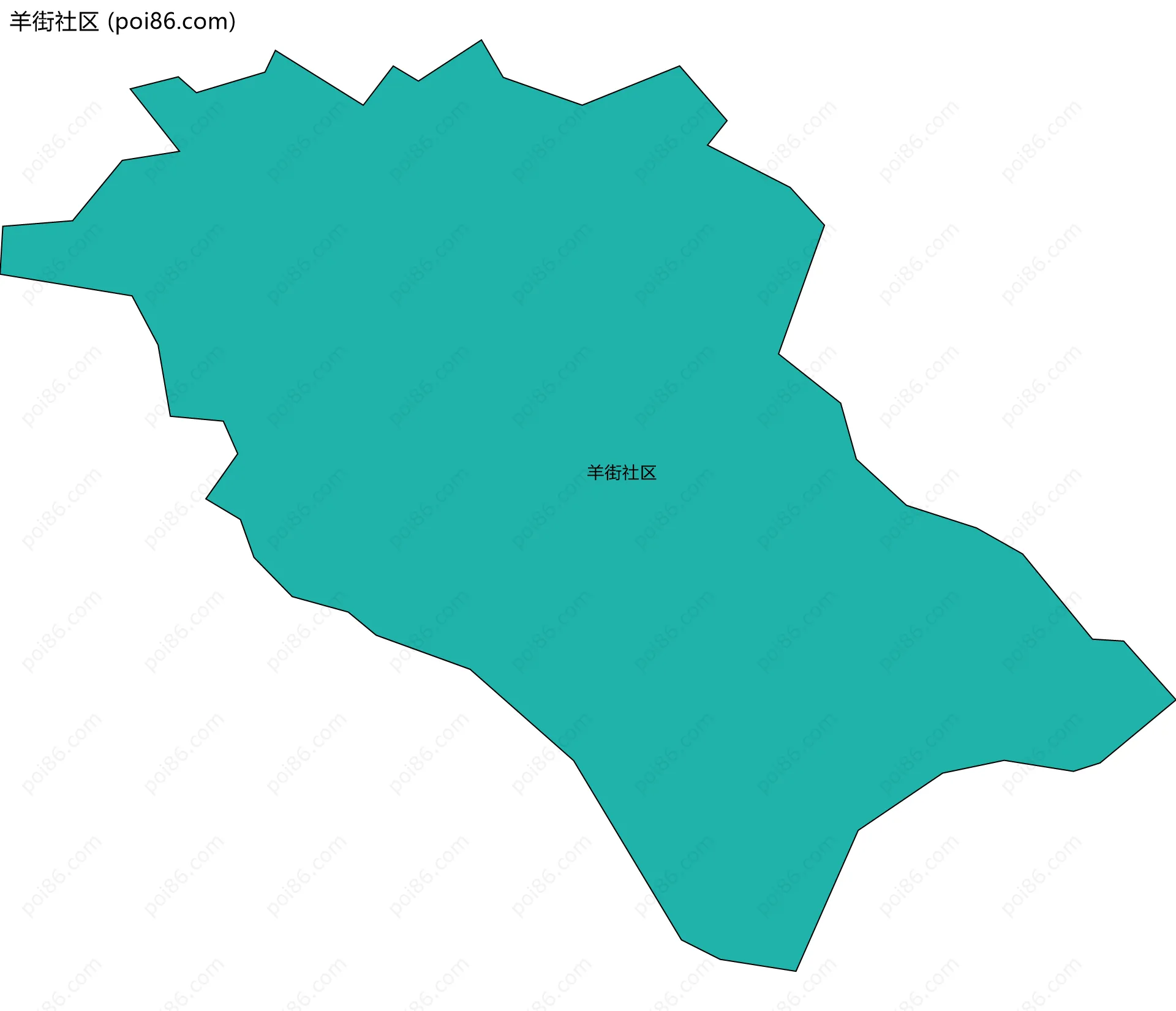 羊街社区边界地图