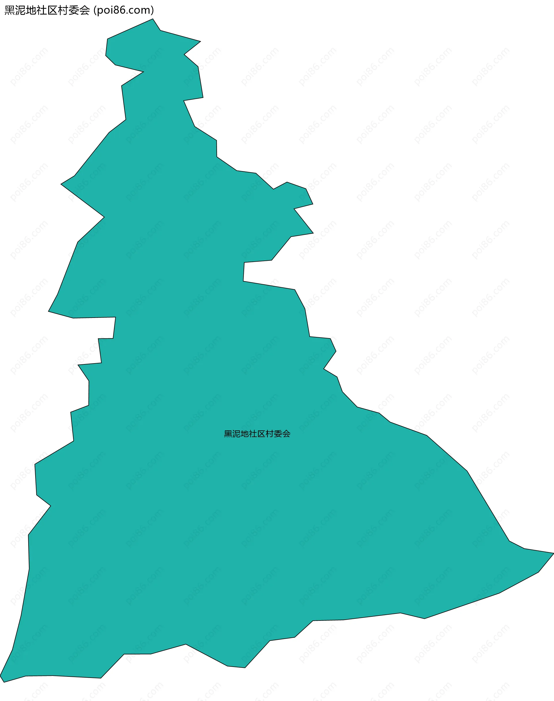 黑泥地社区村委会边界地图